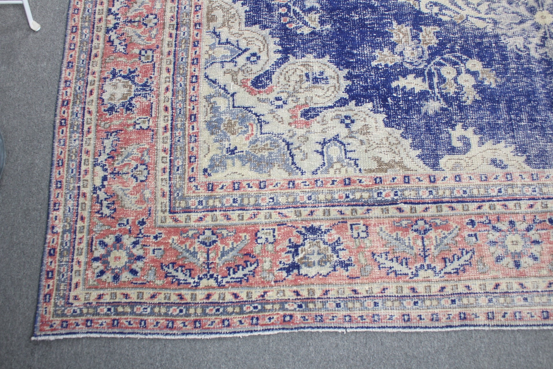 Antique Rug, Blue Floor Rug, Turkish Rug, Outdoor Rug, Dining Room Rug, Oushak Rug, Vintage Rug, 8.3x10.9 ft Oversize Rug, Living Room Rugs