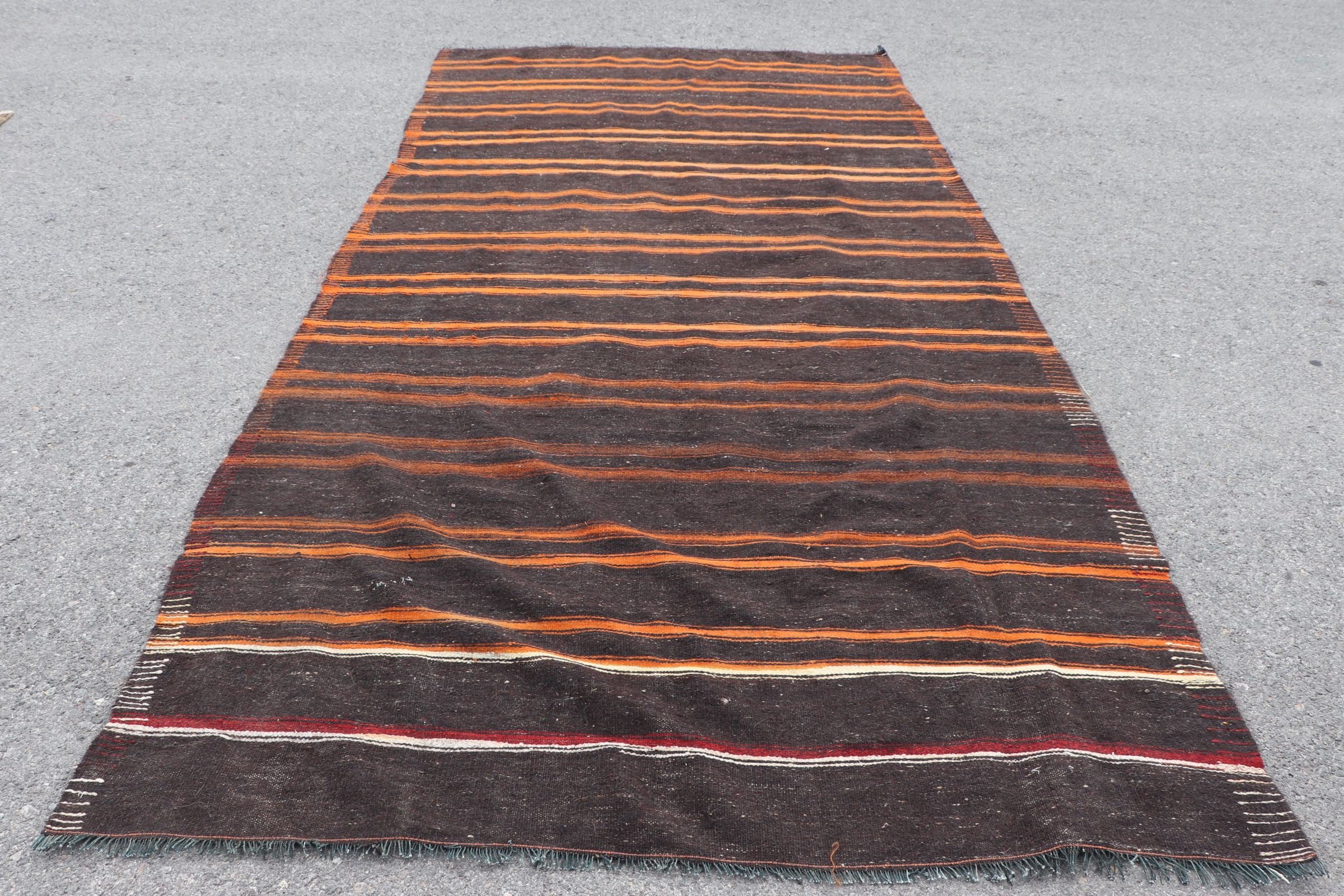 Oturma Odası Halısı, Vintage Halılar, Yer Halıları, Yemek Odası Halısı, Türk Halısı, Fas Halıları, Kahverengi Anadolu Halısı, 5.7x11.6 ft Büyük Halı, Kilim