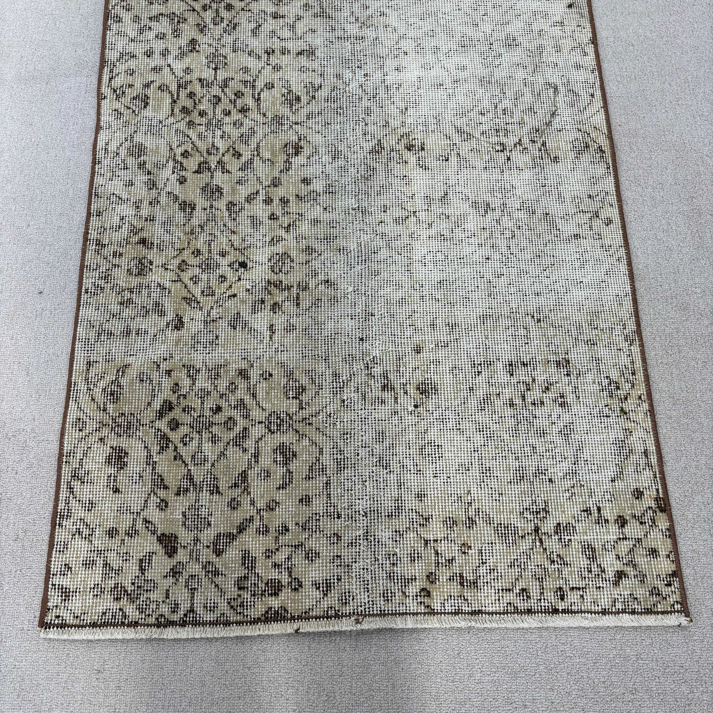 Oushak Halıları, Bej Yün Halıları, Kapı Paspası Halıları, Giriş Halısı, 2,6x4,2 ft Küçük Halılar, Araba Paspas Halıları, Boho Halısı, Vintage Halı, Türk Halısı