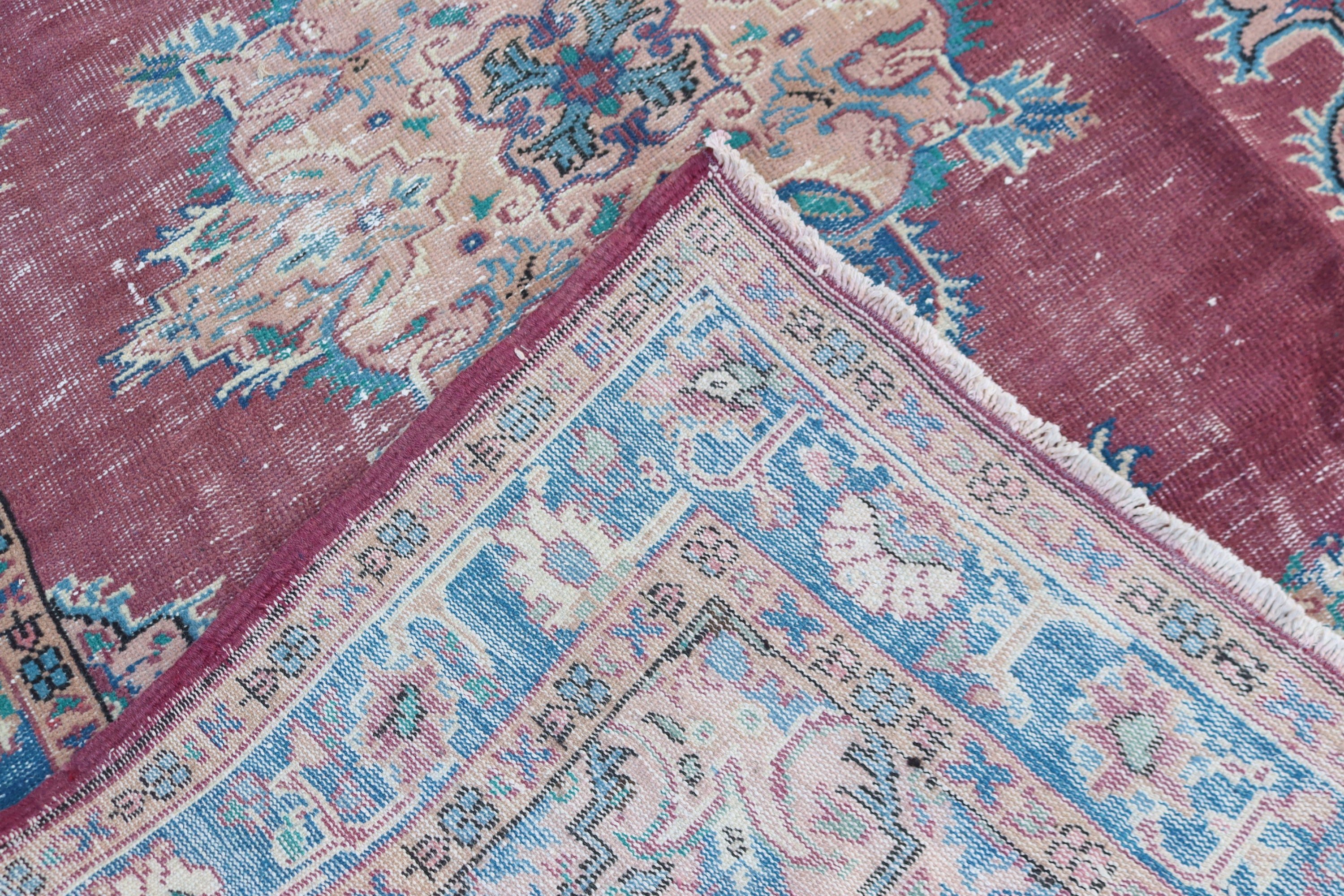 5.5x8.1 ft Büyük Halılar, Mor Soğuk Halı, Vintage Halılar, Geometrik Halı, Yemek Odası Halıları, Etnik Halılar, Türk Halısı, Büyük Boho Halısı, Boho Halıları