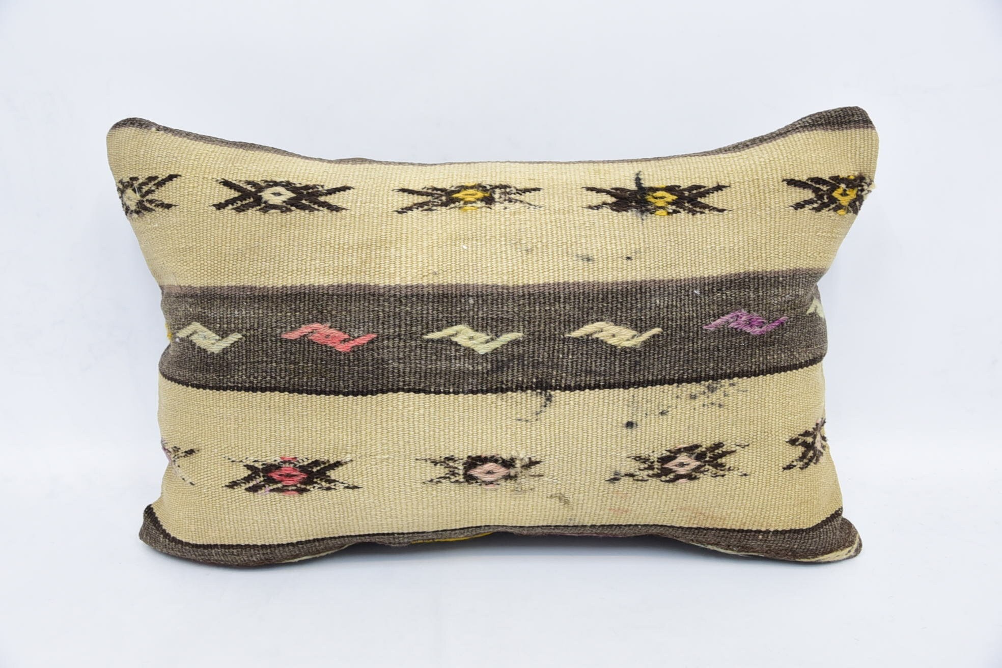 Rustic Pillow Cover, Pillow for Sofa, 16"x24" Beige Pillow, Turkish Bench Cushion, Turkish Pillow, Gift Pillow, Aesthetic Pillow