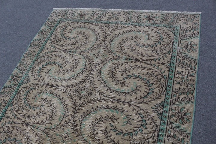 Salon Halısı, Antika Halı, Yatak Odası Halısı, Bej Mutfak Halısı, Oturma Odası Halıları, Türk Halısı, 5.4x9.6 ft Büyük Halı, Oushak Halıları, Vintage Halı