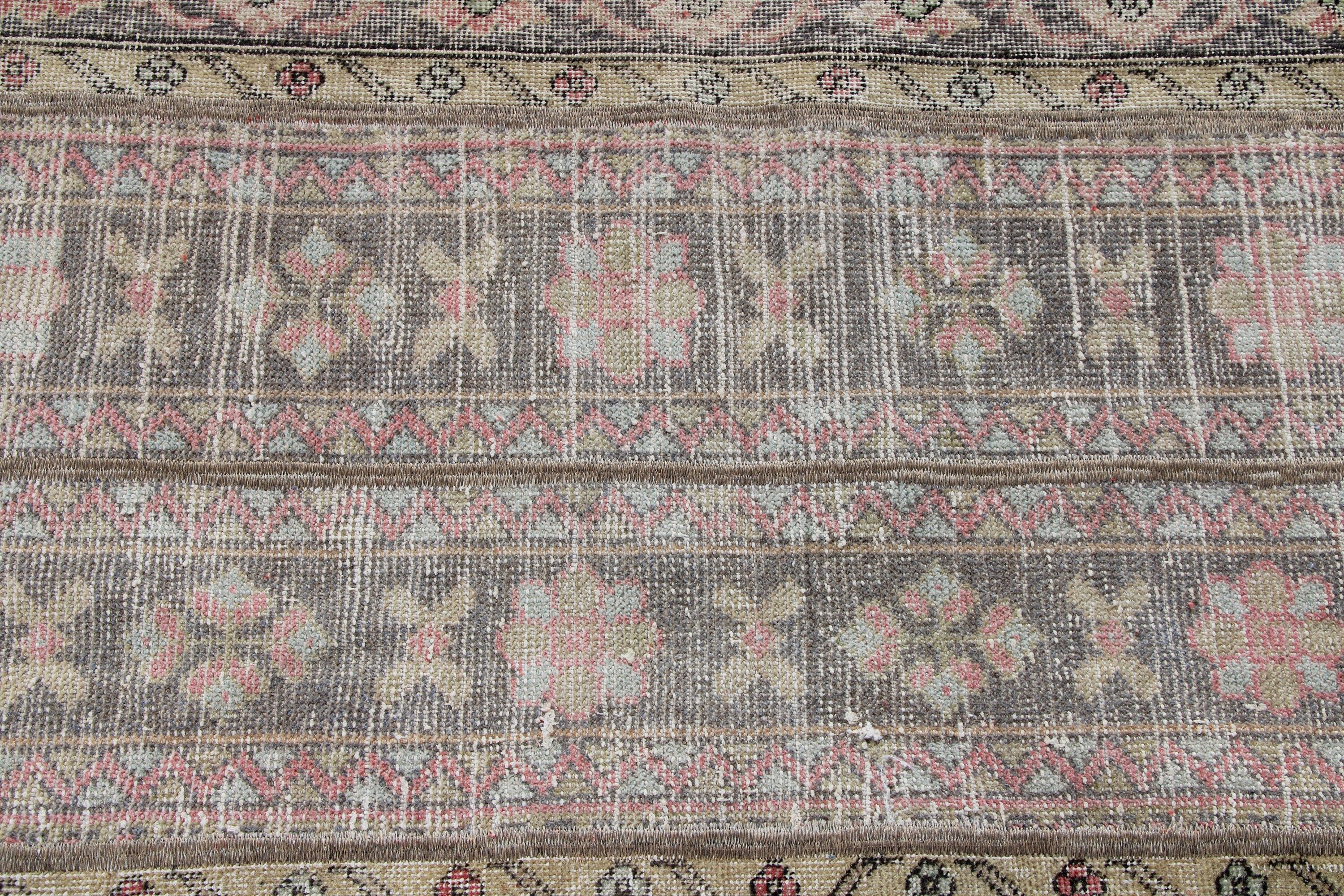 Turkish Rugs, Entry Rugs, Neutral Rugs, Vintage Rugs, 2.9x6.6 ft Accent Rug, Brown Flatweave Rug, Rugs for Decorative, Oushak Rugs