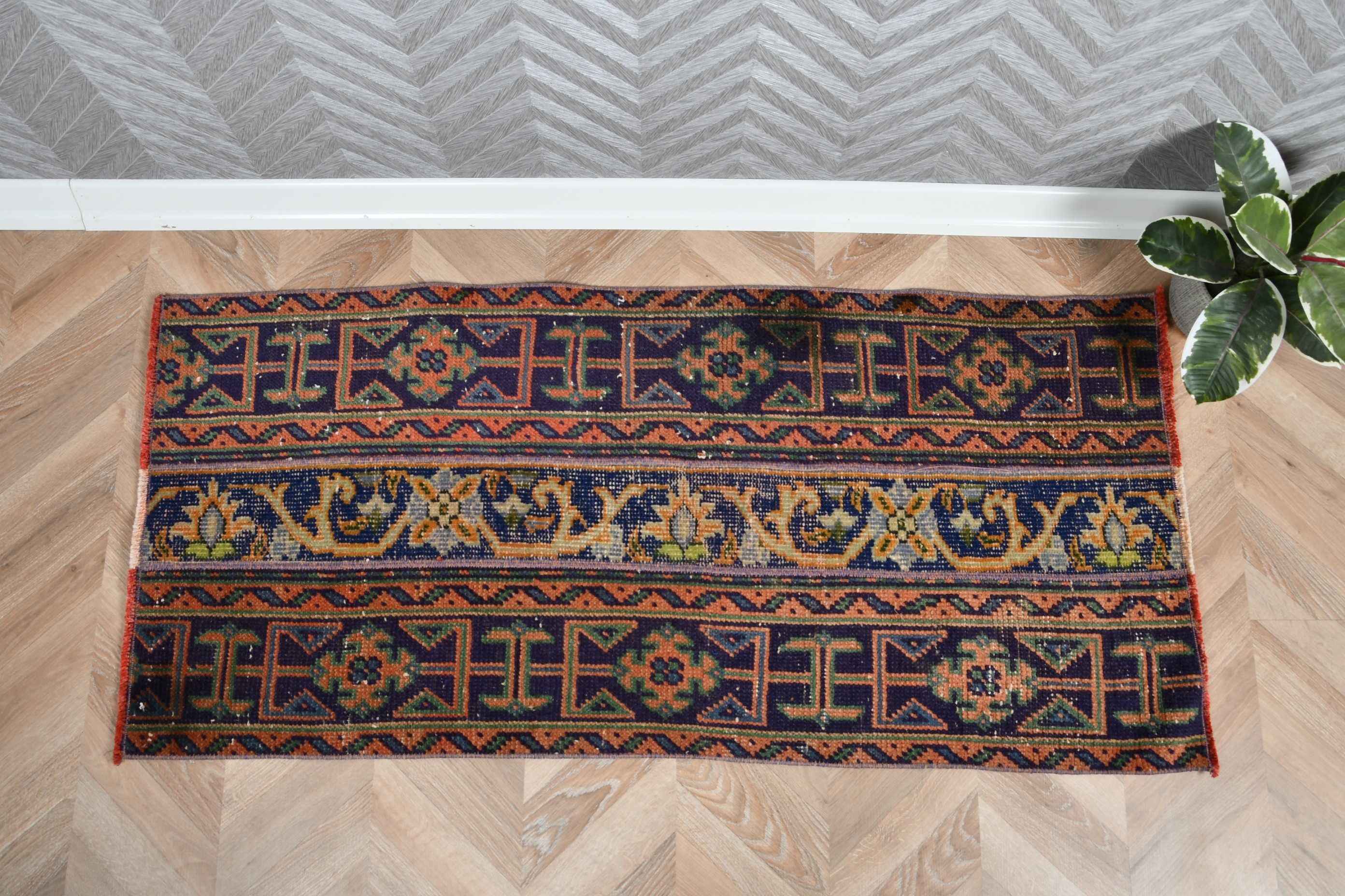 Türk Halısı, Oryantal Halı, Vintage Halı, Eski Halı, Araba Paspas Halıları, Fas Halıları, Mavi Yün Halı, Duvara Asılı Halı, 2.1x4.6 ft Küçük Halılar