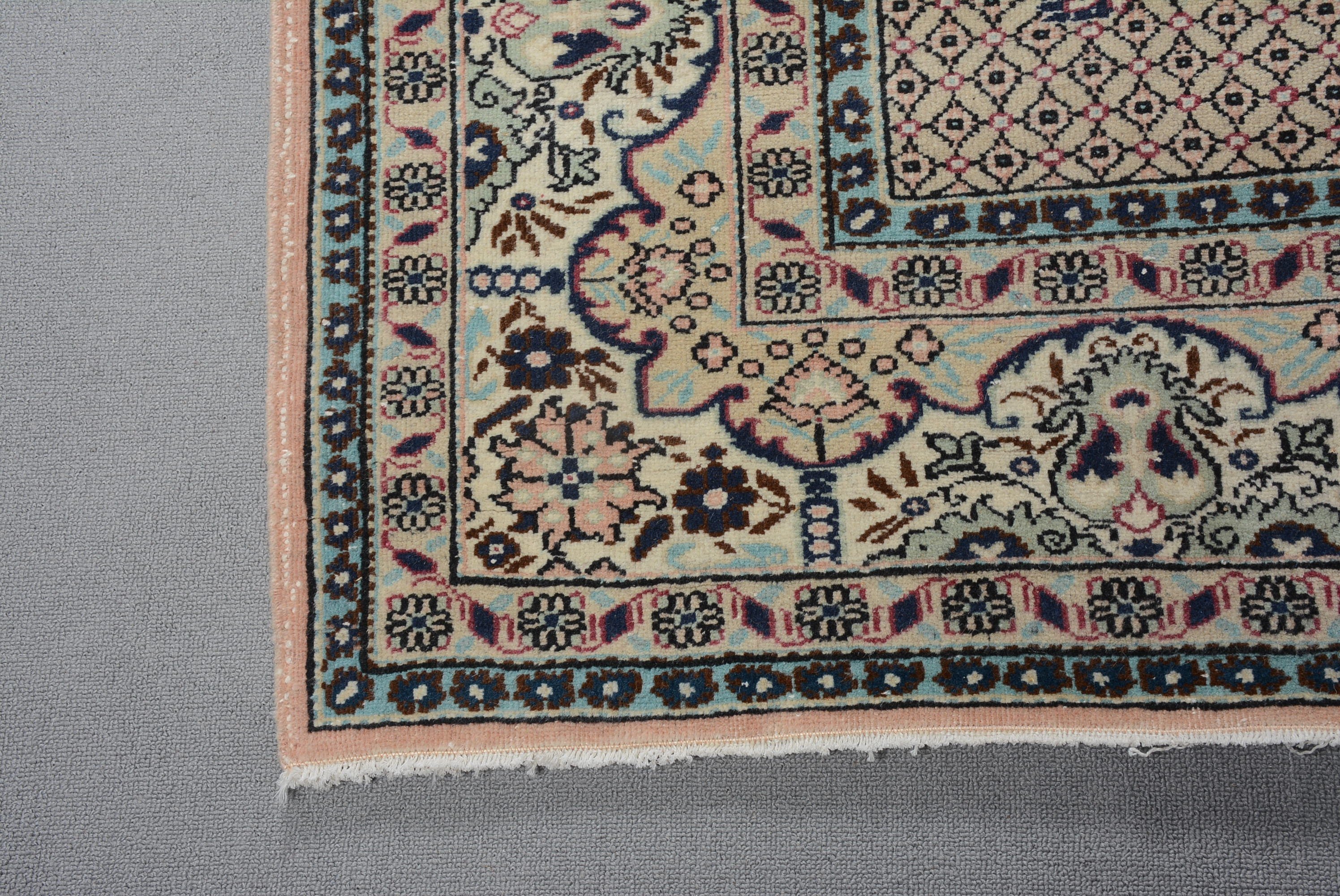 Vintage Halı, Türk Halısı, Yemek Odası Halıları, Salon Halıları, Antika Halı, 6.8x9.6 ft Büyük Halı, Oushak Halısı, Pembe Yer Halısı, Salon Halısı