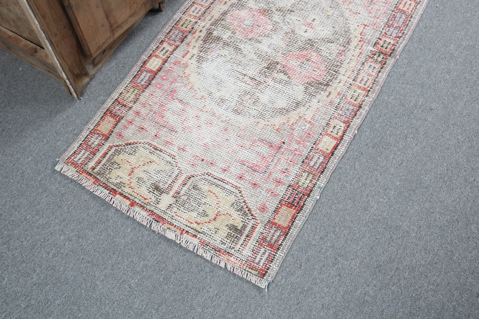 Small Boho Rugs, Statement Rugs, Turkish Rugs, Moroccan Rugs, 2.1x4.2 ft Small Rug, Door Mat Rug, Vintage Rug, Gray Statement Rug