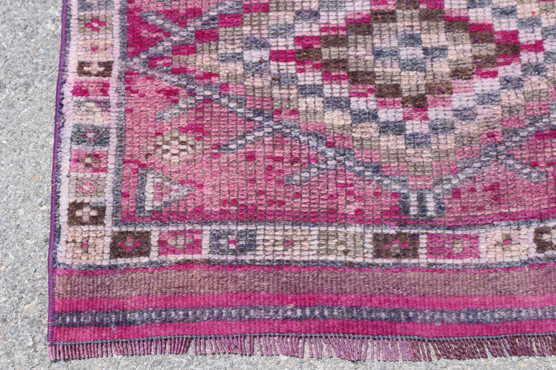 Hallway Rug, Turkish Rugs, 2.9x9.5 ft Runner Rug, Vintage Rugs, Bedroom Rugs, Kitchen Rug, Antique Rug, Purple Bedroom Rug, Rugs for Stair