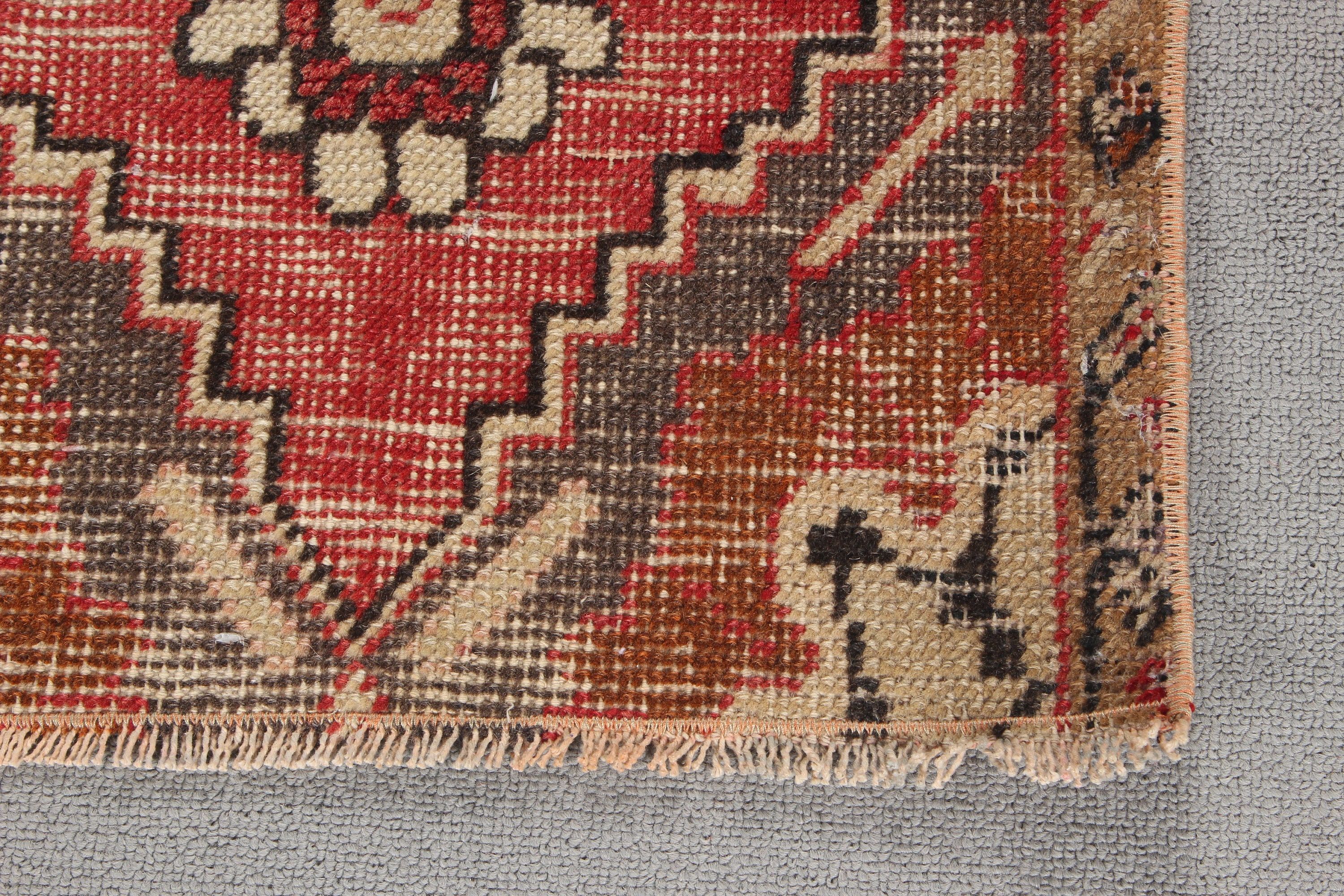 Tribal Rugs, Home Decor Rug, Nursery Rugs, Small Area Rug, Vintage Rugs, Cool Rug, 1.4x2.8 ft Small Rug, Brown Kitchen Rug, Turkish Rugs