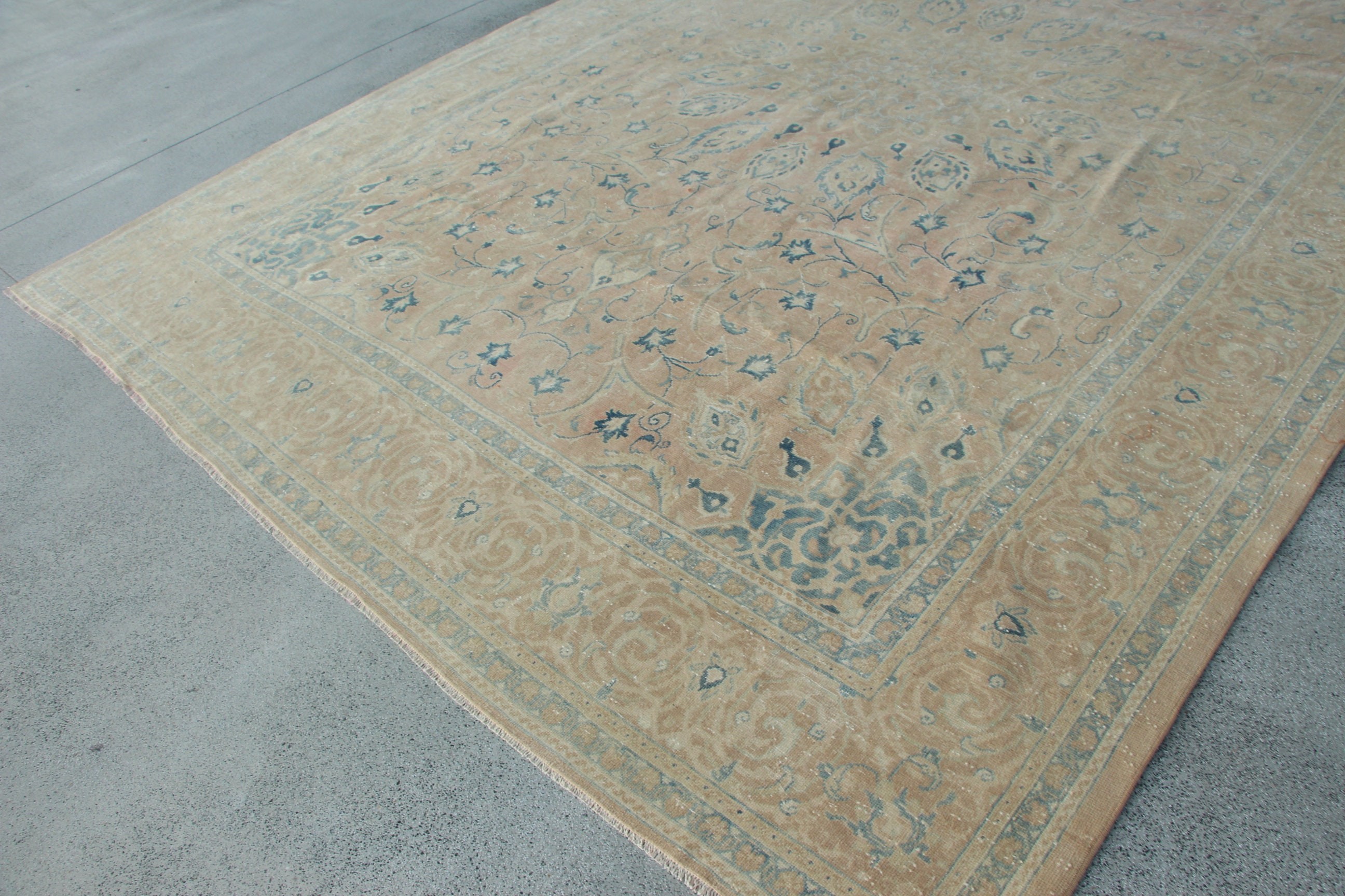 Organic Rugs, Handwoven Rug, Dining Room Rugs, Beige  9.5x13.3 ft Oversize Rugs, Turkish Rug, Vintage Rugs, Oriental Rug