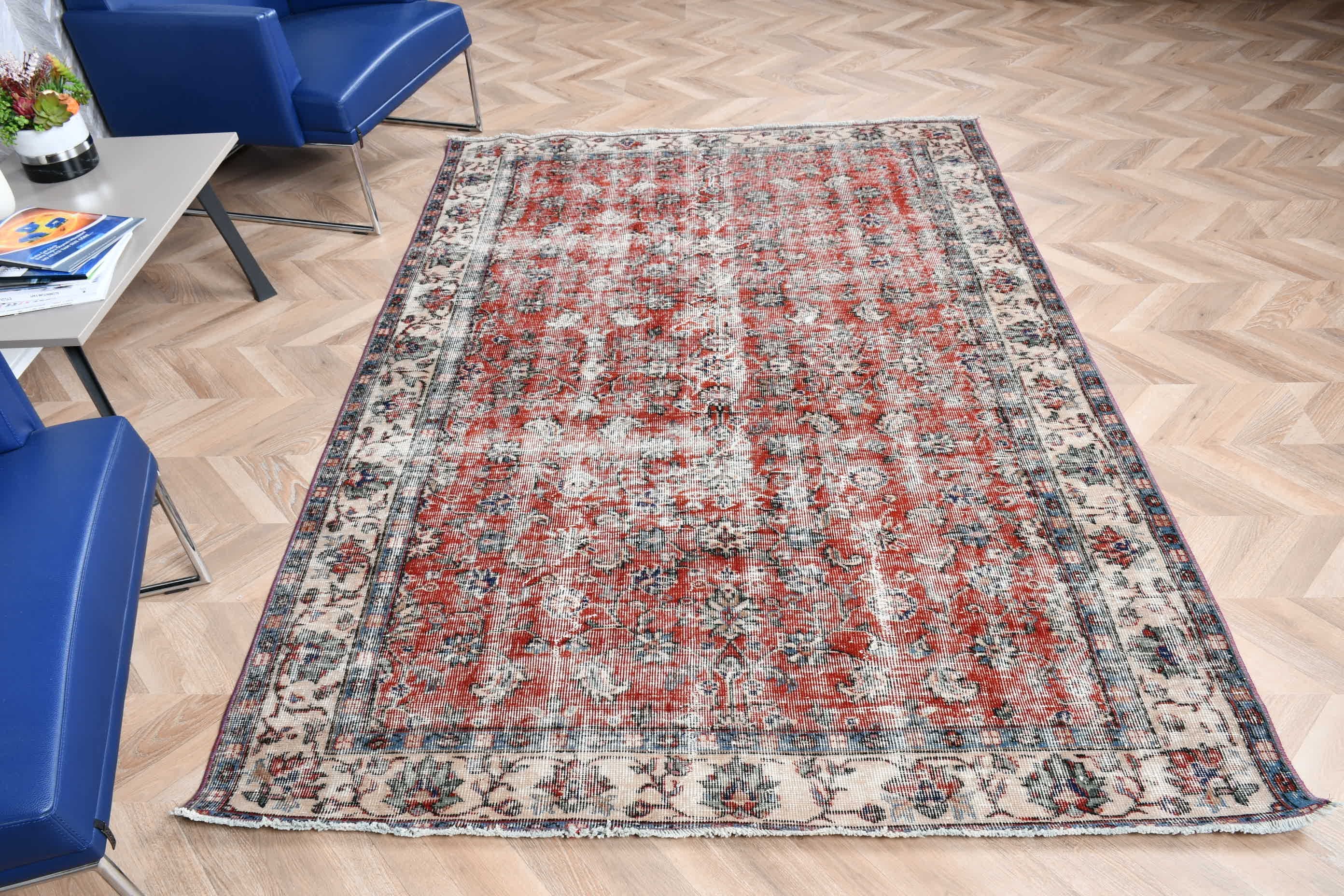 Oturma Odası Halı, Oturma Odası Halı, Uşak Halı, Antre Halı, 160x230 cm Oturma odası Halı, Nostaljik Halı, Kırmızı Mutfak Halı