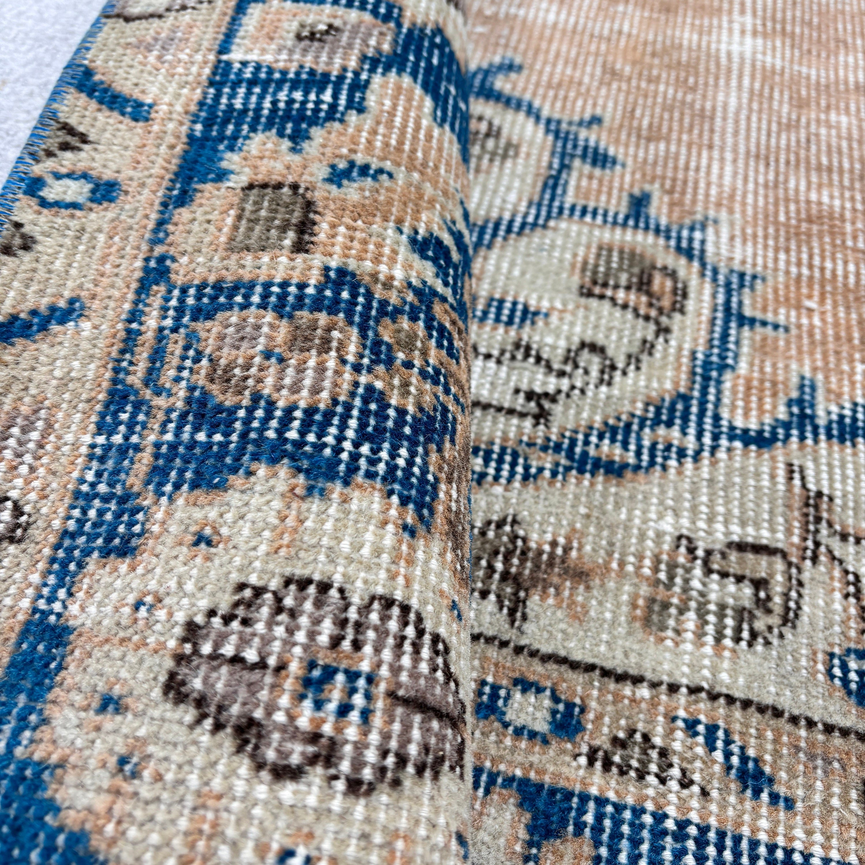 Indoor Rugs, Turkish Rug, Vintage Rug, Oriental Rugs, Home Decor Rugs, 4.6x8.6 ft Area Rugs, Blue Cool Rugs, Nursery Rug, Boho Rugs