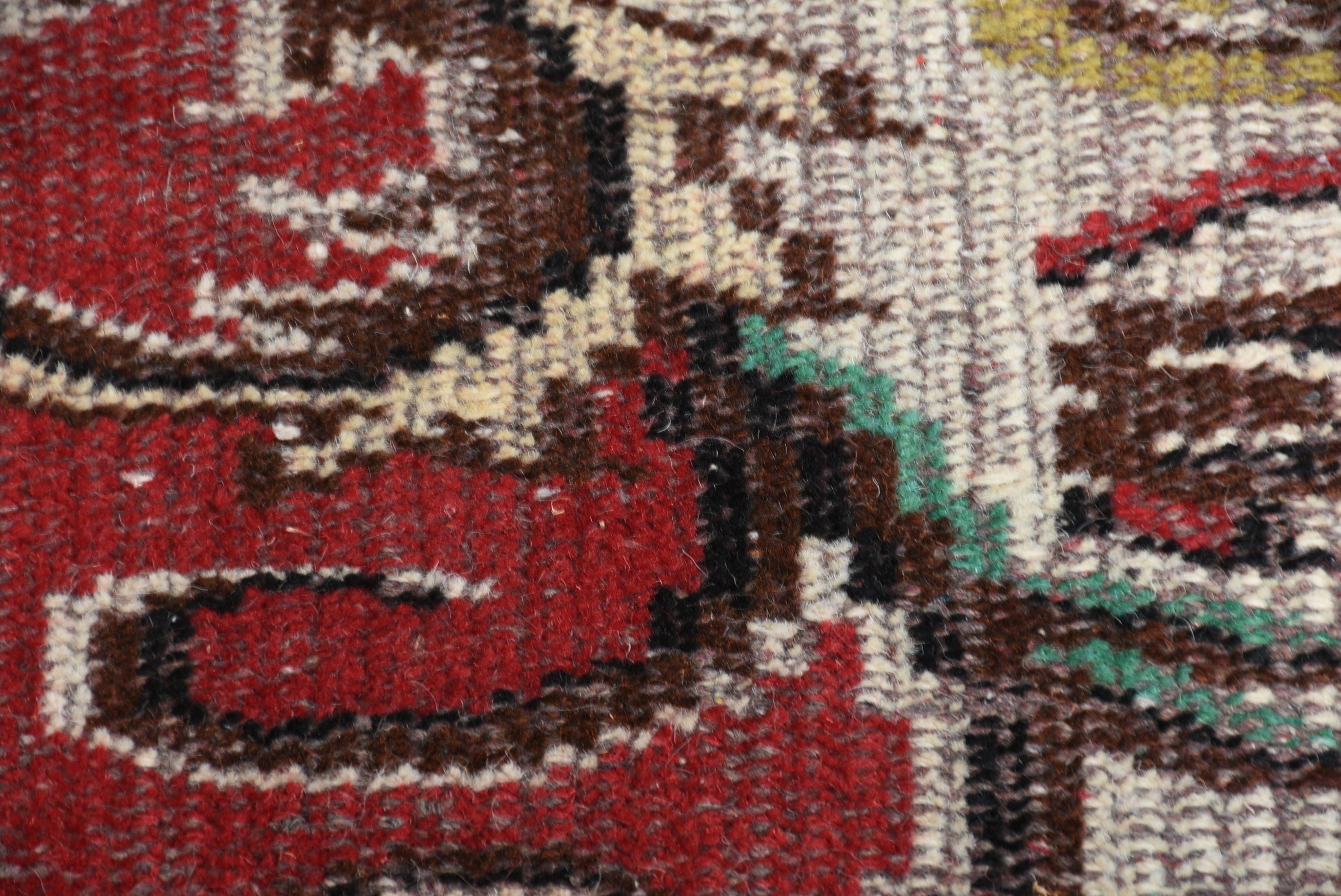 Pale Rug, Kitchen Rugs, Vintage Rug, Wool Rug, Turkish Rug, Rugs for Kitchen, Bedroom Rugs, 1.7x2.8 ft Small Rug, Oushak Rug, Red Cool Rug