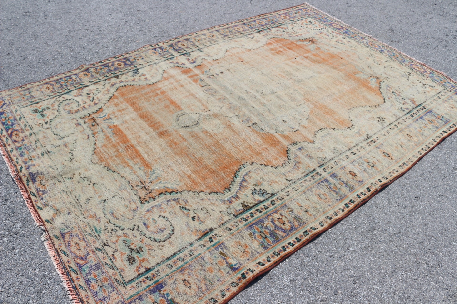 Antique Rug, Vintage Rug, Turkish Rugs, Anatolian Rug, 5.9x9 ft Large Rug, Beige Antique Rug, Bedroom Rugs, Dining Room Rug, Bohemian Rugs