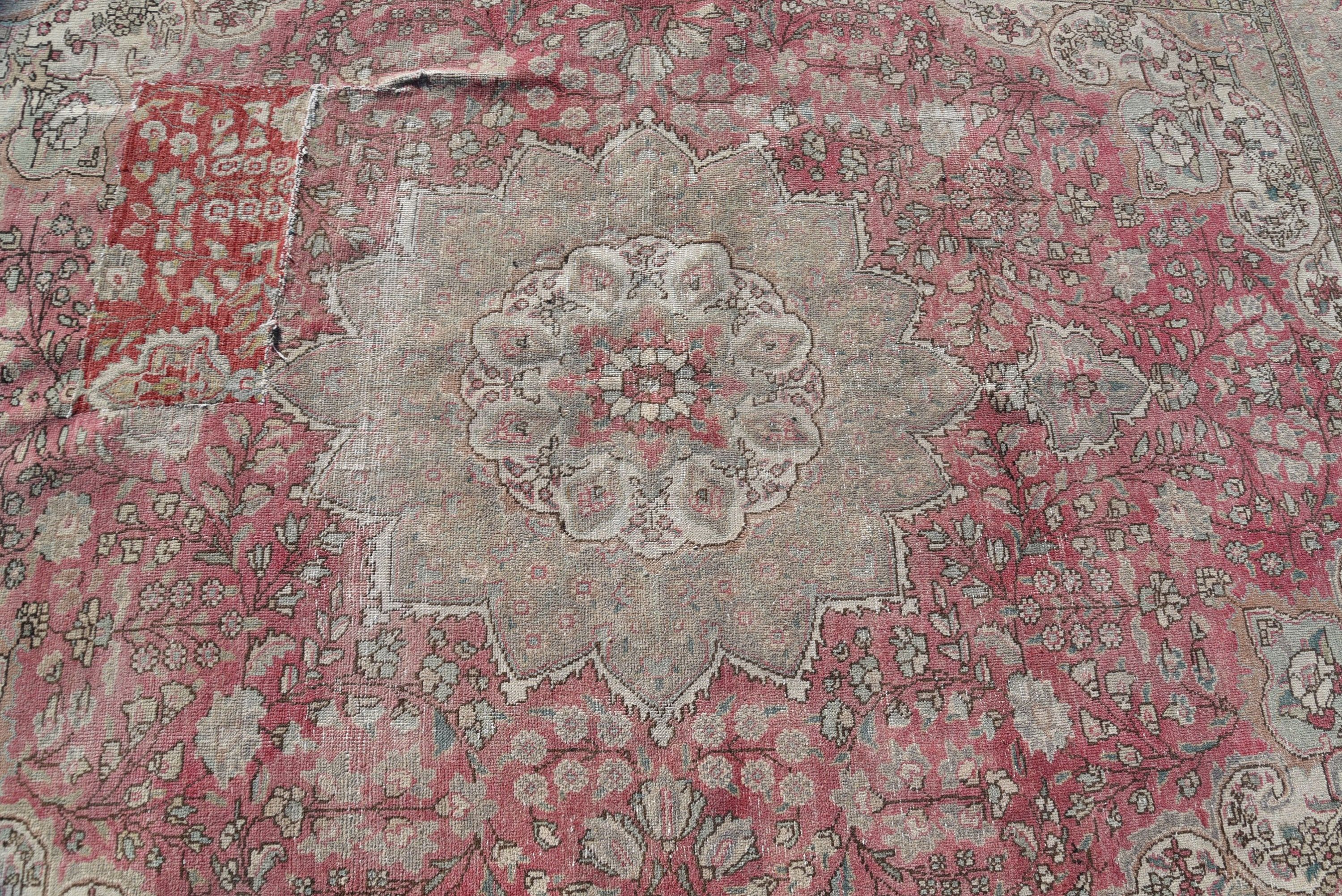 Yün Halı, Vintage Halı, Salon Halısı, Oturma Odası Halıları, 6.6x9.3 ft Büyük Halı, Büyük Yün Halı Halıları, Türk Halıları, Fas Halısı, Yatak Odası Halısı