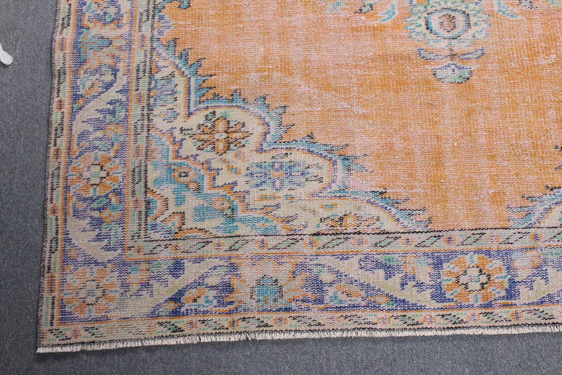 Vintage Rugs, Salon Rug, Home Decor Rug, Rugs for Bedroom, Turkish Rug, Antique Rug, 5.4x8.9 ft Large Rug, Orange Wool Rug, Bedroom Rug