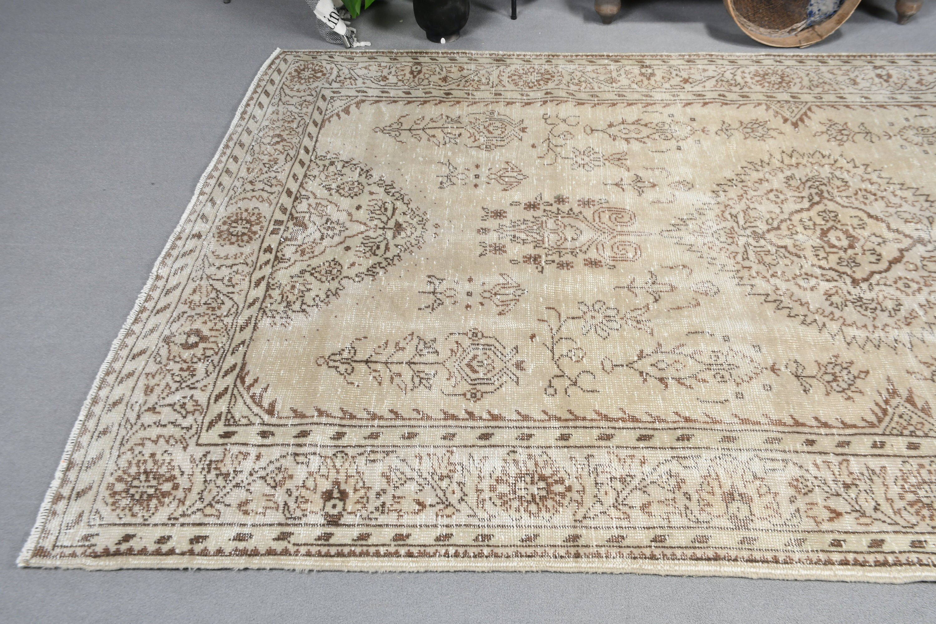 Yeşil Zemin Halısı, Türk Halısı, Oturma Odası Halısı, Vintage Halı, Özel Halı, Yemek Odası Halısı, Yatak Odası Halısı, Yer Halısı, 5.8x9.8 ft Büyük Halılar