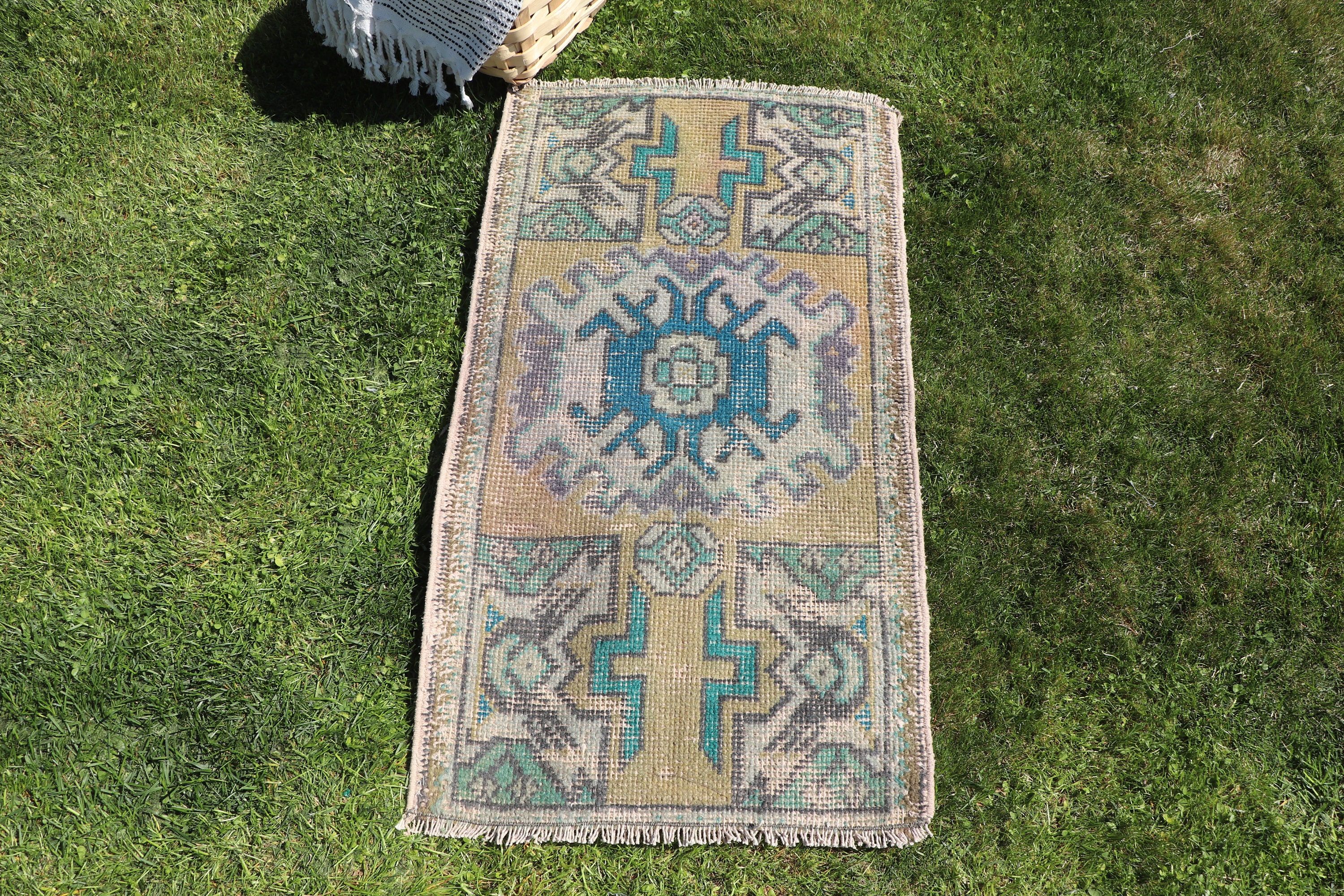 Açıklama Halıları, Türk Halısı, Vintage Halı, Yatak Odası Halısı, Mutfak Halıları, Banyo Halısı, Sarı Zemin Halıları, Banyo Paspası Boho Halıları, 1.6x2.8 ft Küçük Halı