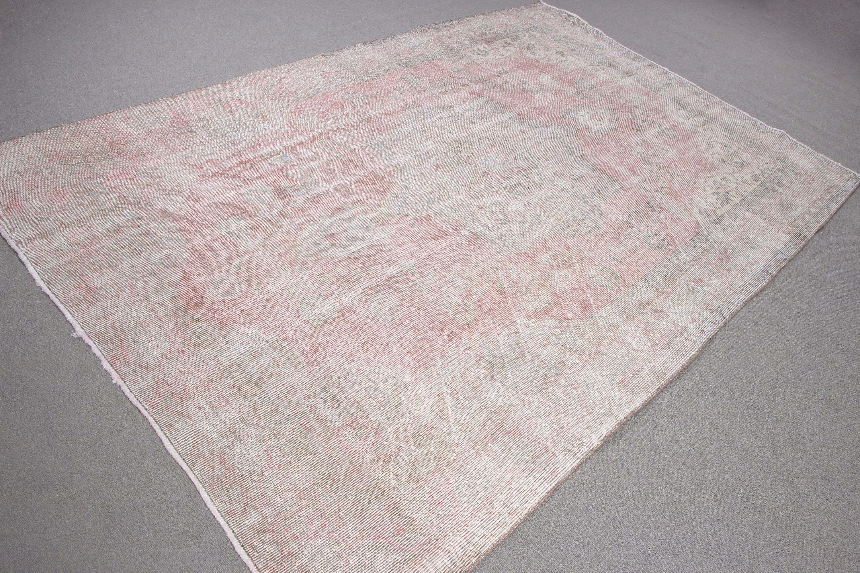 Salon Rug, 6x9 ft Large Rug, Flatweave Rugs, Turkish Rugs, Moroccan Rug, Pink Bedroom Rugs, Vintage Rug, Handwoven Rugs, Large Vintage Rugs