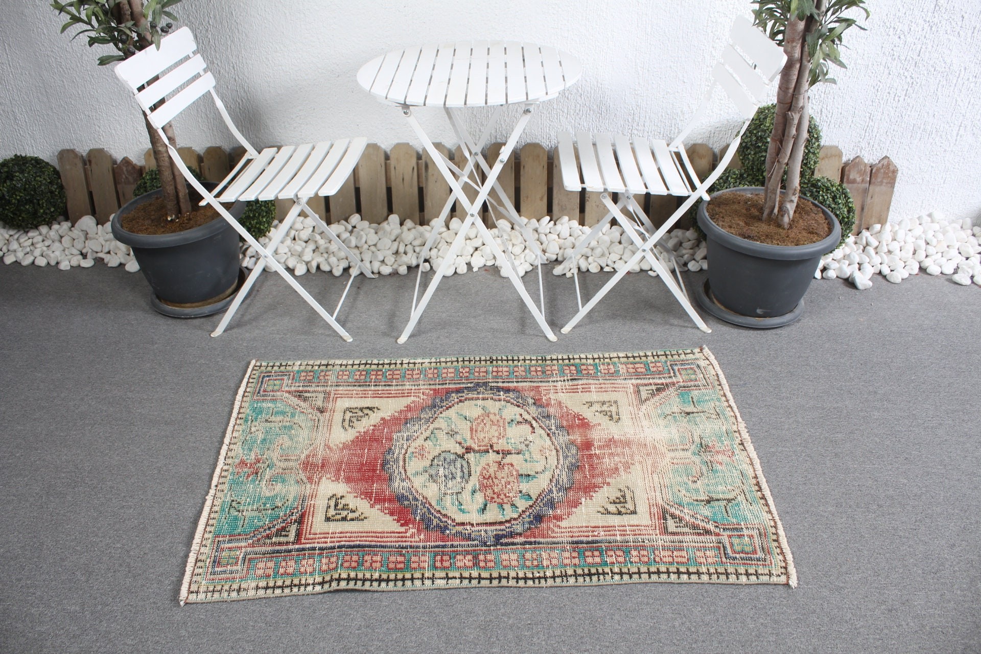 2.7x4.1 ft Small Rugs, Home Decor Rugs, Beige Antique Rugs, Door Mat Rug, Vintage Rug, Eclectic Rug, Turkish Rug, Kitchen Rugs, Cool Rug