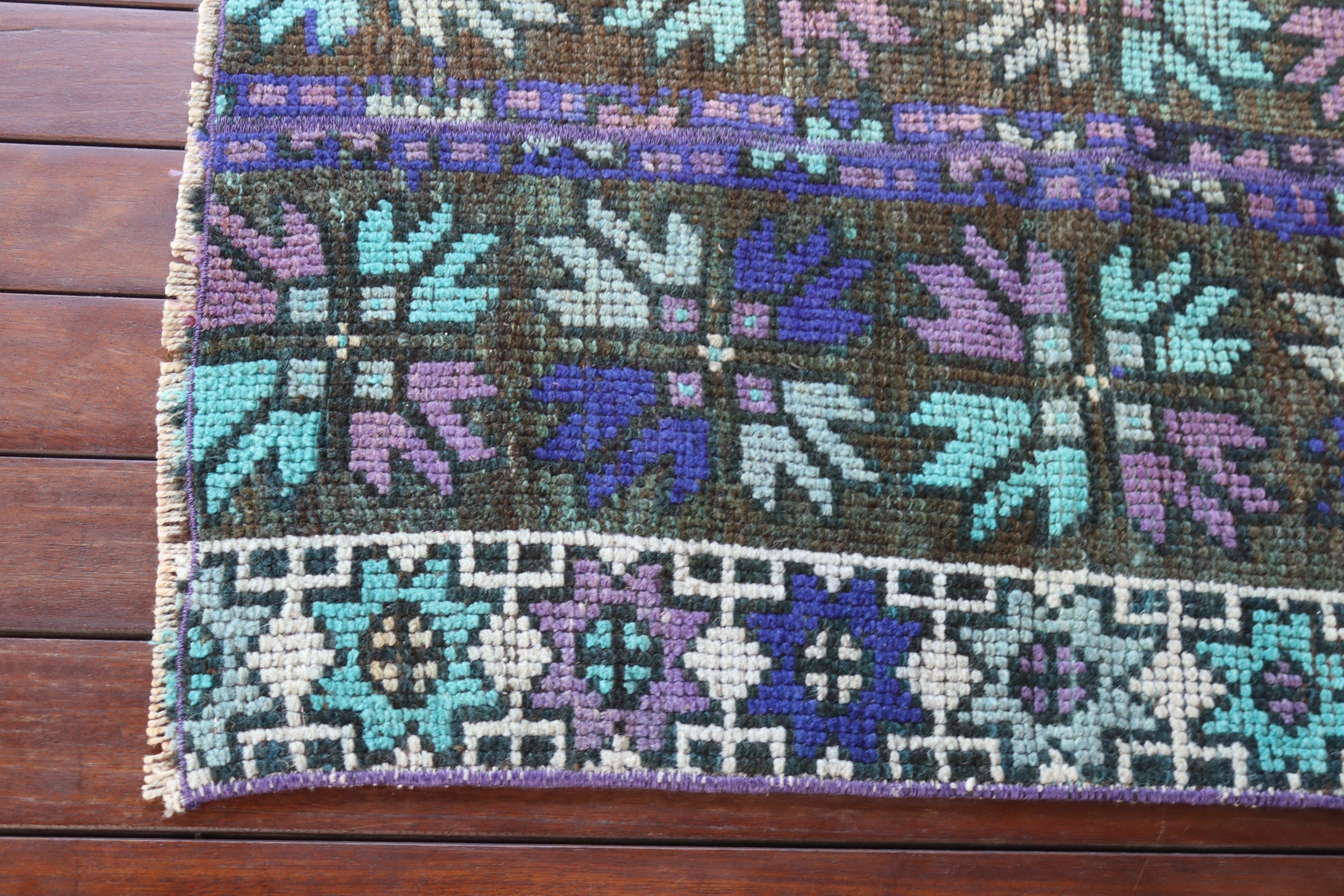 Mavi Ev Dekor Halıları, Çocuk Halıları, Vintage Halı, Duvara Asılı Halılar, Geometrik Halı, Türk Halıları, Anadolu Halısı, 2.3x3 ft Küçük Halılar