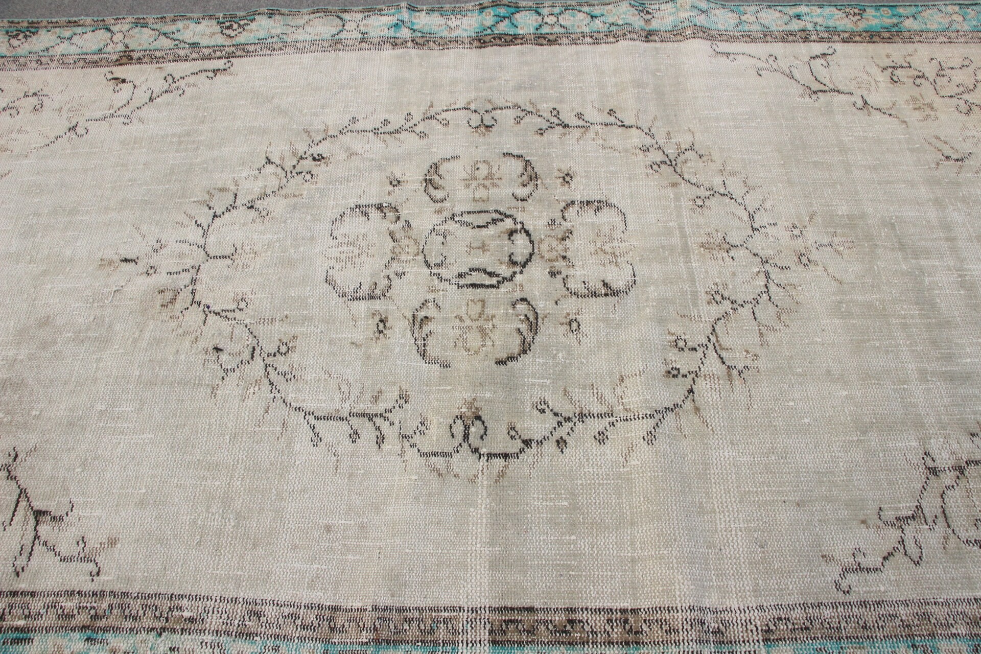 Oushak Rug, 5.4x9.1 ft Large Rug, Dining Room Rug, Turkish Rug, Beige Oriental Rug, Bedroom Rug, Custom Rugs, Vintage Rugs