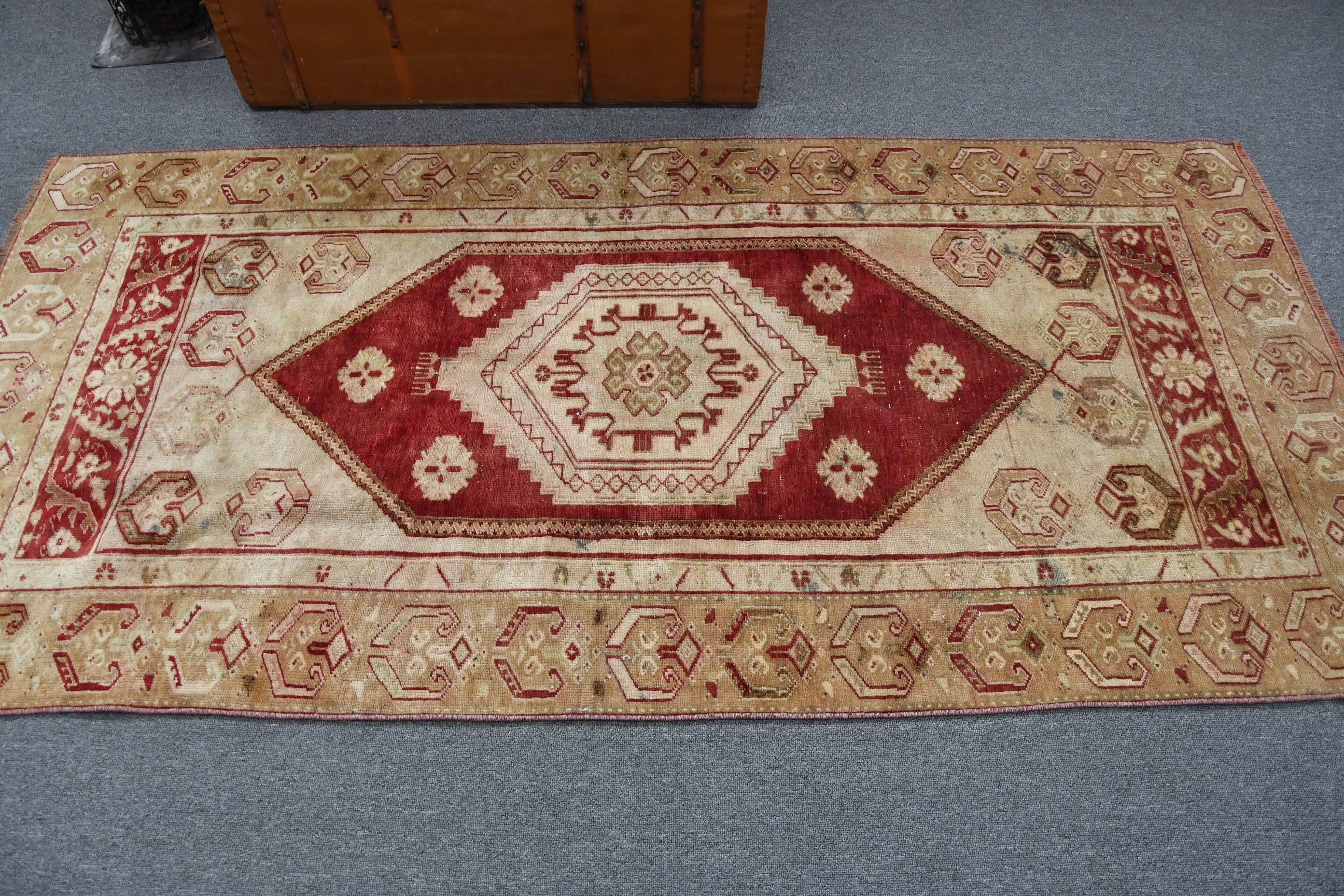 Oushak Rugs, Rugs for Dining Room, Indoor Rug, Bedroom Rug, Vintage Rug, Anatolian Rugs, Turkish Rug, Hand Knotted Rug, 3.5x7.2 ft Area Rug