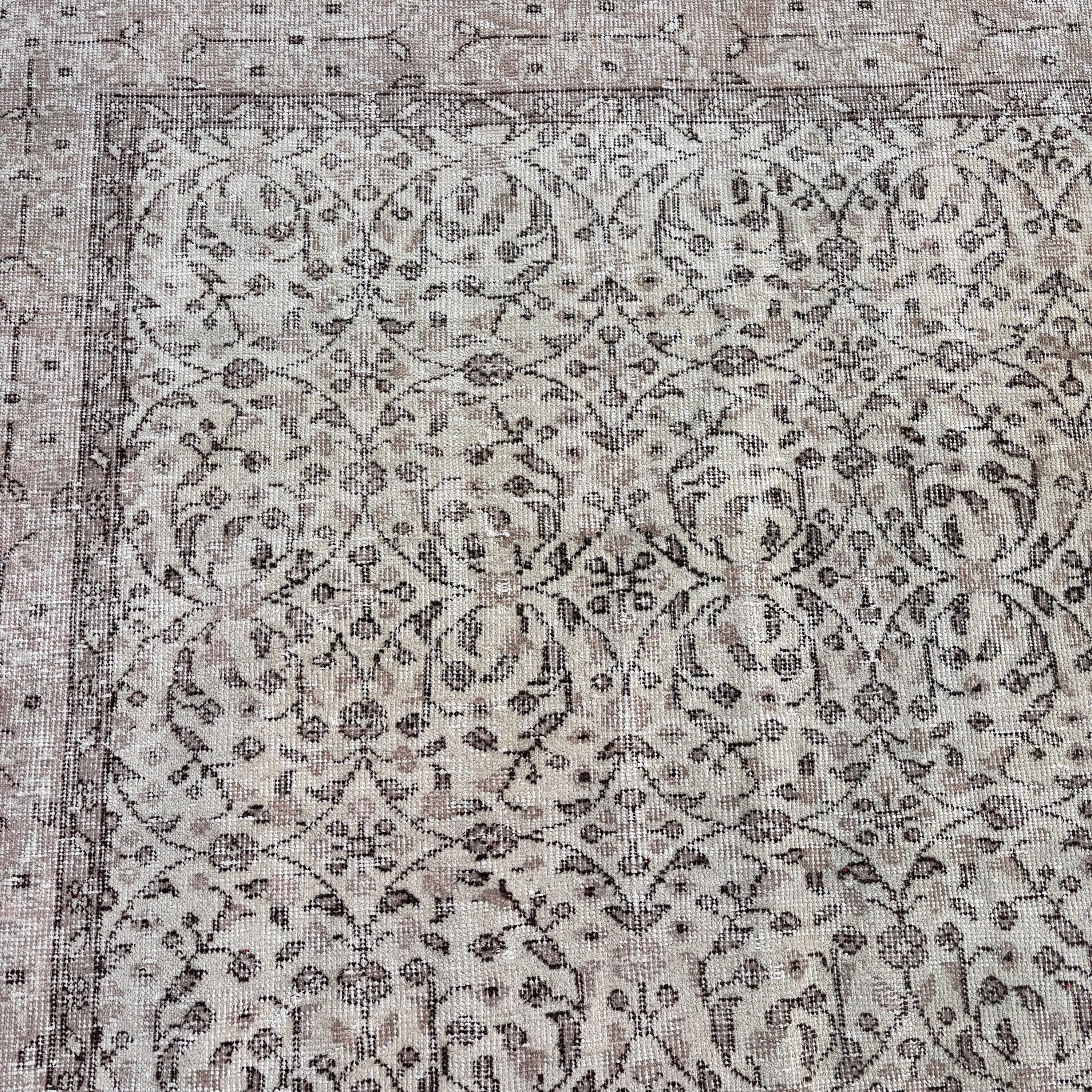 Vintage Halılar, Ev Dekorasyonu Halısı, Büyük Boho Halısı, Geometrik Halısı, 5.4x8.5 ft Büyük Halıları, Bej El Dokuma Halıları, Türk Halıları, Oturma Odası Halısı