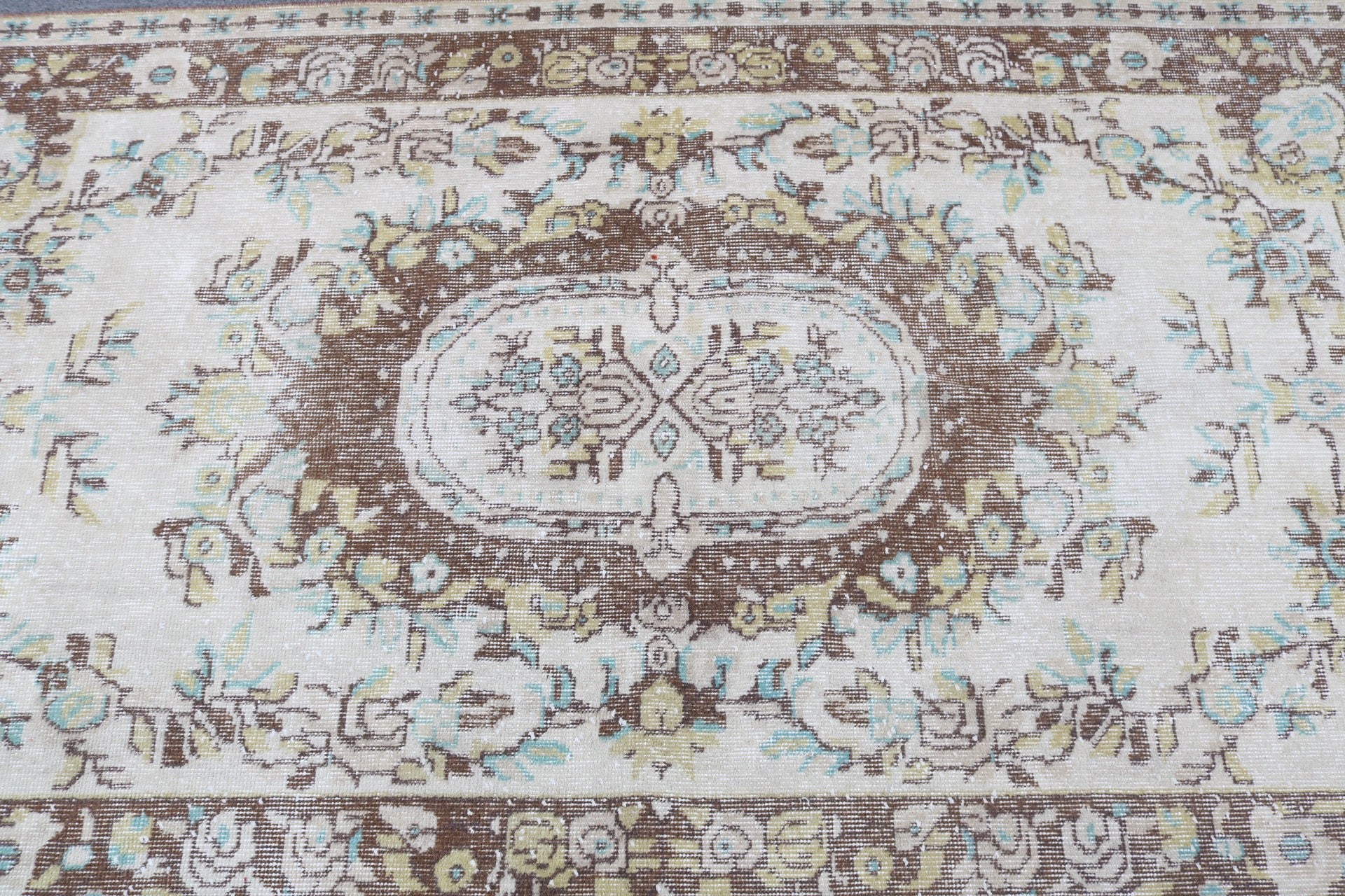 Oushak Rug, Bedroom Rugs, Traditional Rug, Decorative Rugs, Turkish Rugs, Beige Luxury Rugs, Vintage Rug, Cool Rugs, 3.7x6.4 ft Accent Rugs