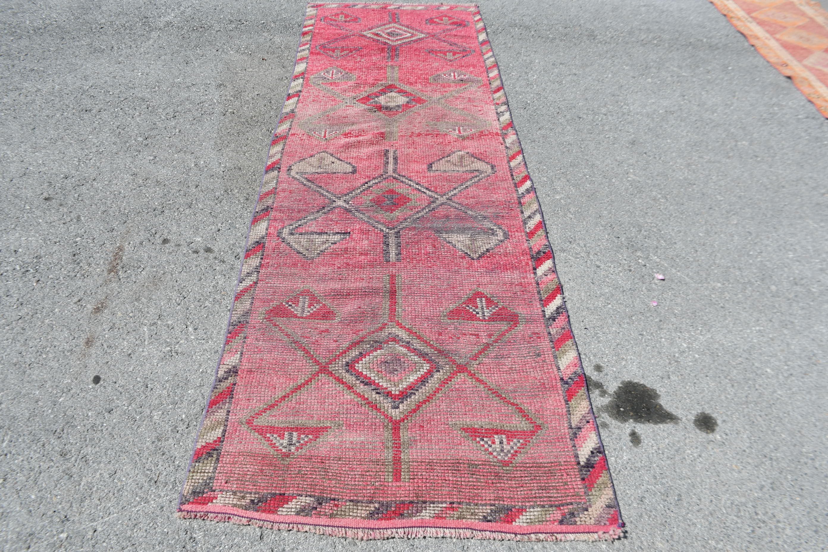 Pale Rug, Rugs for Corridor, Vintage Rugs, Antique Rugs, Corridor Rugs, Anatolian Rugs, Turkish Rug, Hand Knotted Rug, 3.1x10 ft Runner Rug