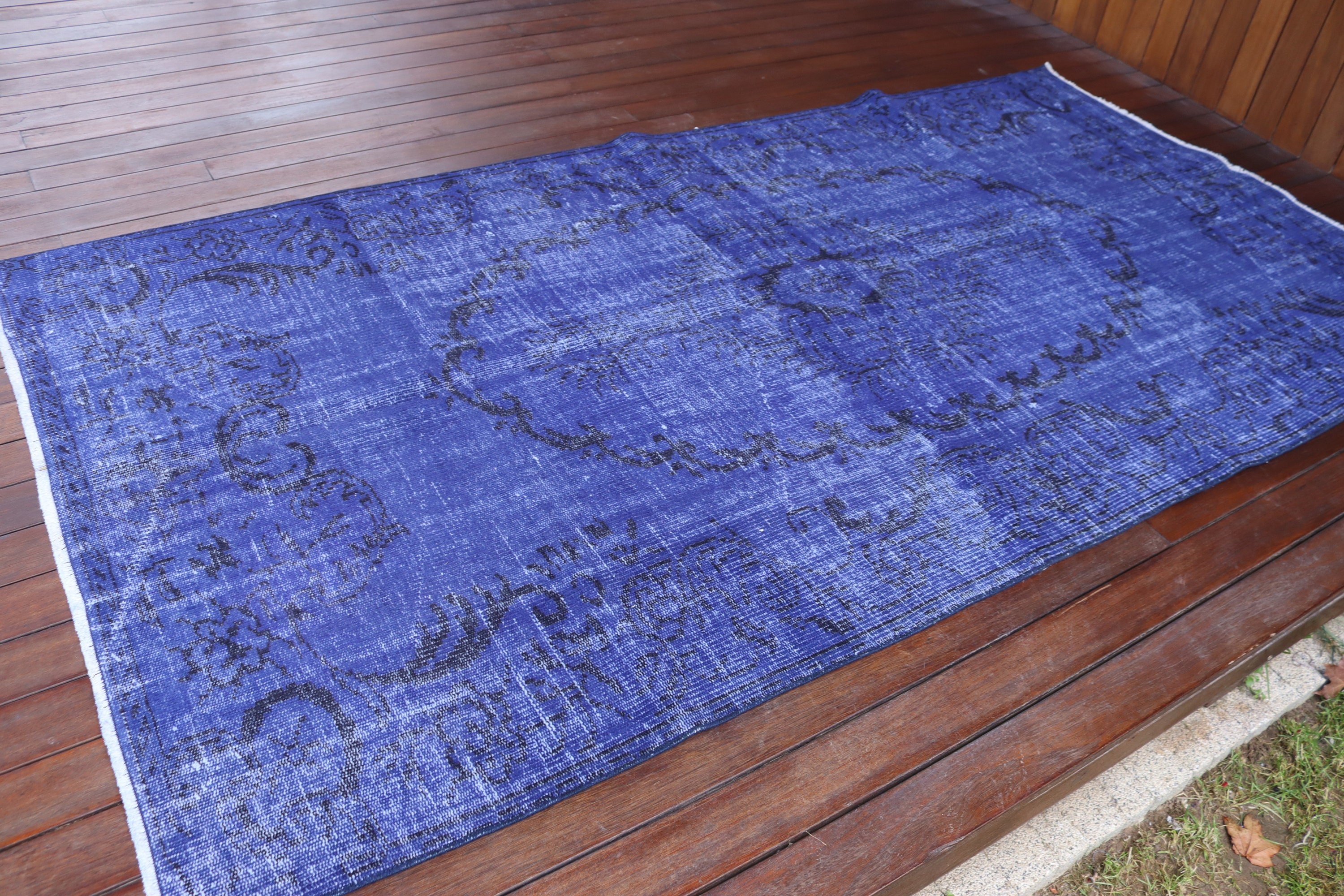 Blue Luxury Rug, Vintage Area Rug, Ethnic Rug, 4.5x8.5 ft Area Rugs, Moroccan Rugs, Turkish Rug, Indoor Rug, Oriental Rug, Vintage Rug