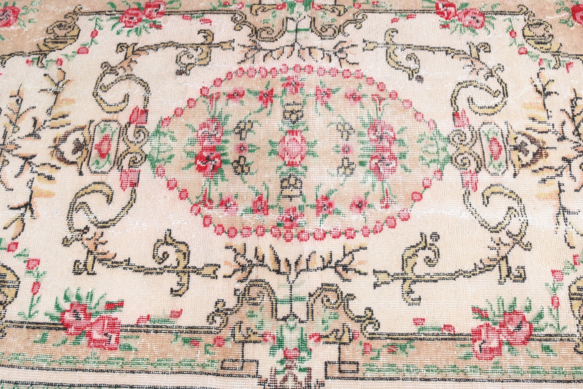 Turkish Rug, Nursery Rugs, Vintage Rugs, Flatweave Rugs, Beige Modern Rug, Rugs for Boho Accent, 3.5x6.7 ft Accent Rug, Oriental Rug