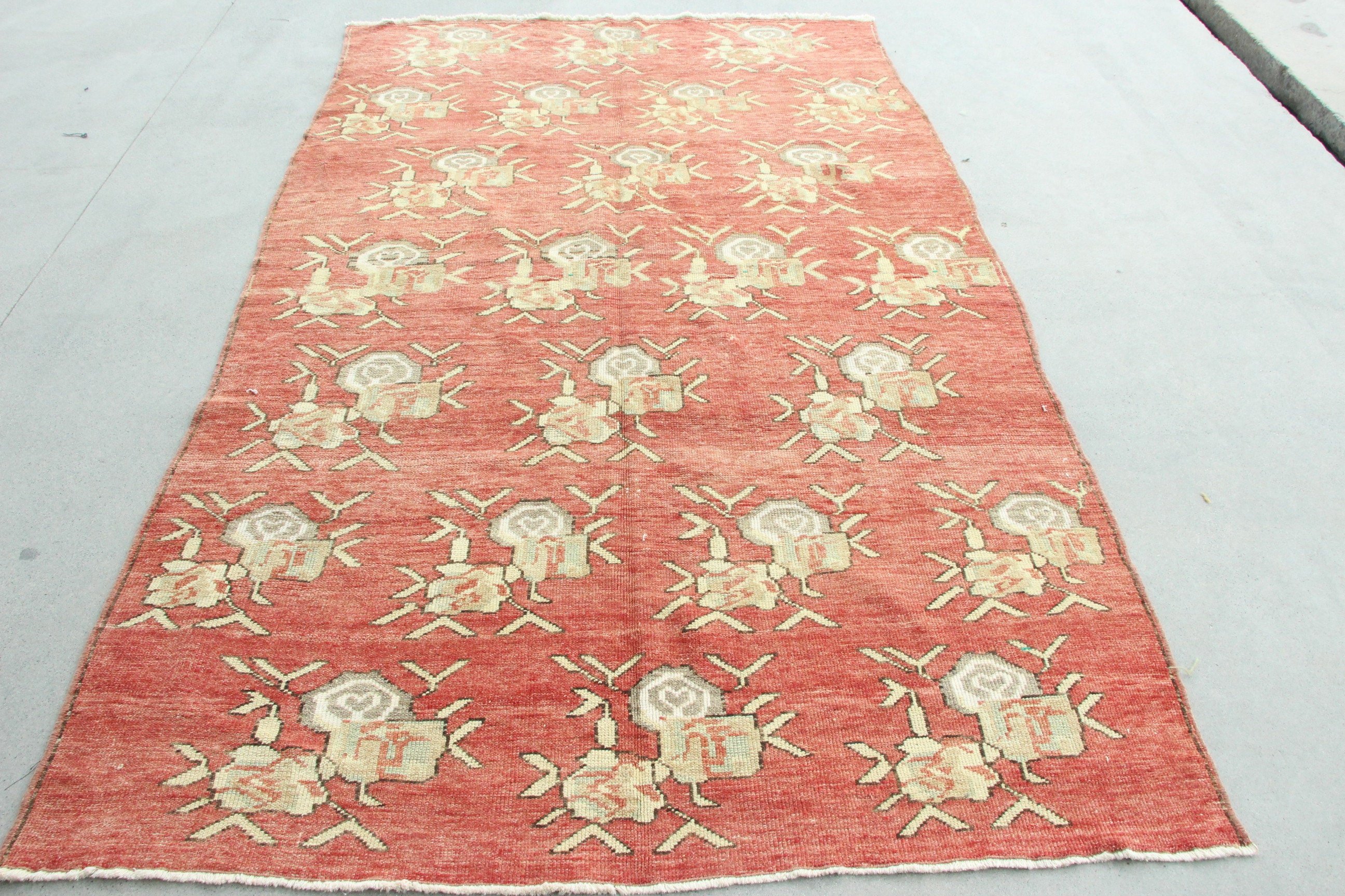Cool Rugs, Red Kitchen Rugs, Dining Room Rugs, Living Room Rug, Anatolian Rugs, 5.2x8.7 ft Large Rug, Vintage Rug, Turkish Rugs, Pastel Rug