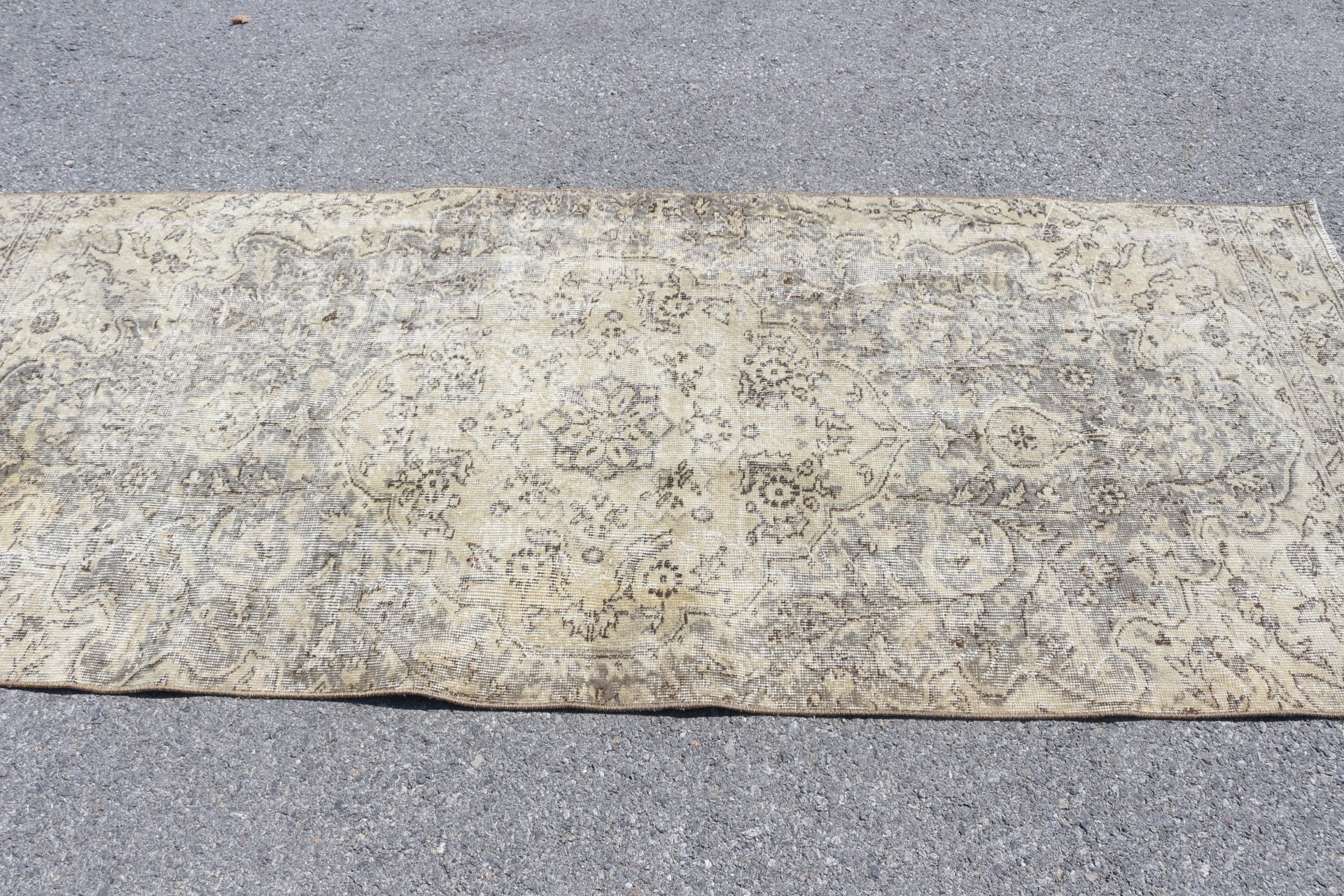 Ev Dekor Halıları, Vintage Halı, Bej Oryantal Halı, Çocuk Halısı, 3,4x8,4 ft Alan Halısı, Türk Halıları, Yer Halısı, Yemek Odası Halıları, Sevimli Halı