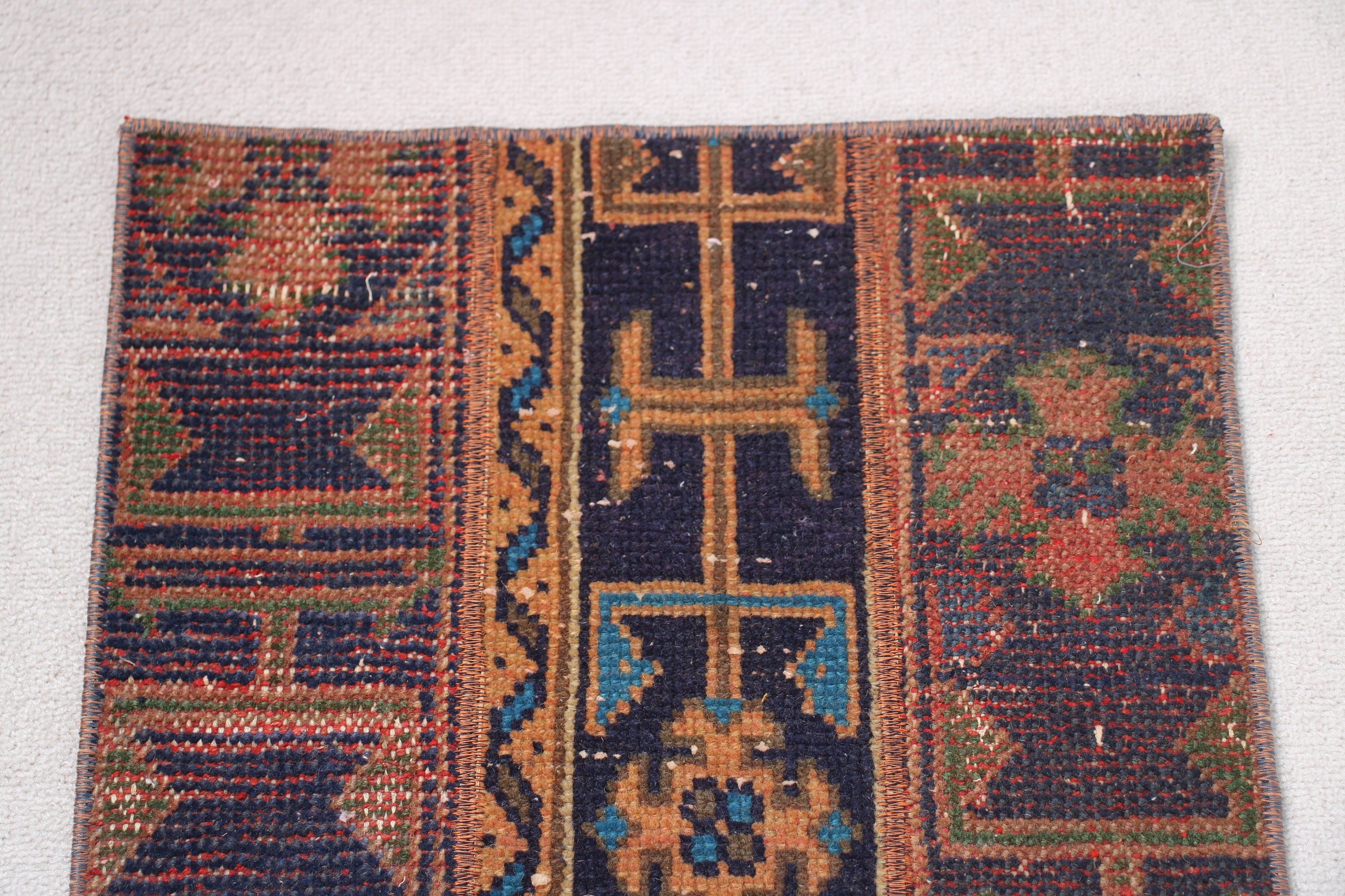 1.6x2.3 ft Küçük Halılar, Küçük Vintage Halı, Havalı Halı, Nötr Halılar, Mavi Antika Halı, Banyo Halıları, Türk Halısı, Vintage Dekor Halı, Vintage Halı