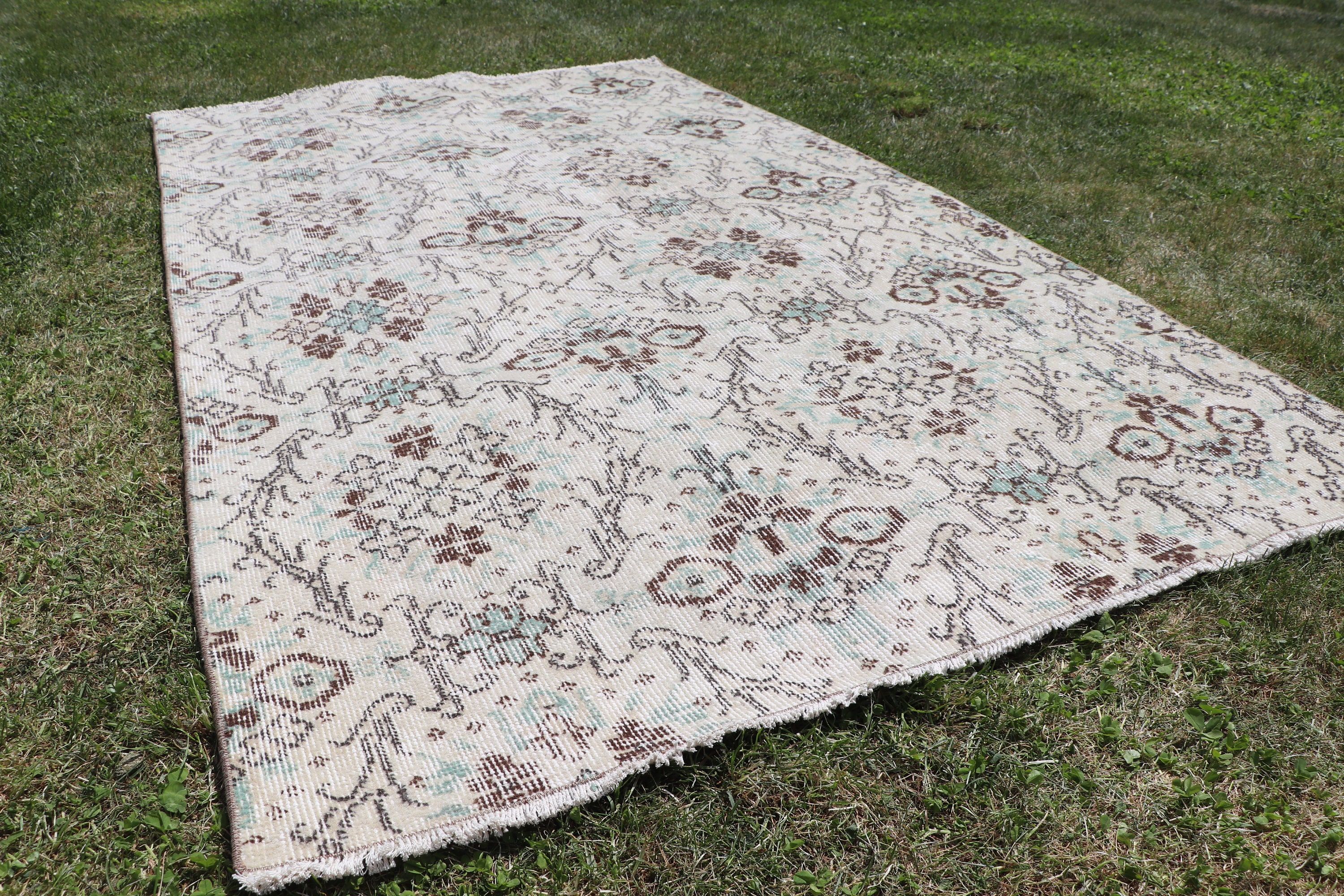 Lüks Halı, Aztek Halısı, Bej Anadolu Halısı, Çocuk Halıları, Vintage Halı, Anadolu Halısı, 3,7x6,4 ft Aksan Halısı, Türk Halıları, Mutfak Halısı