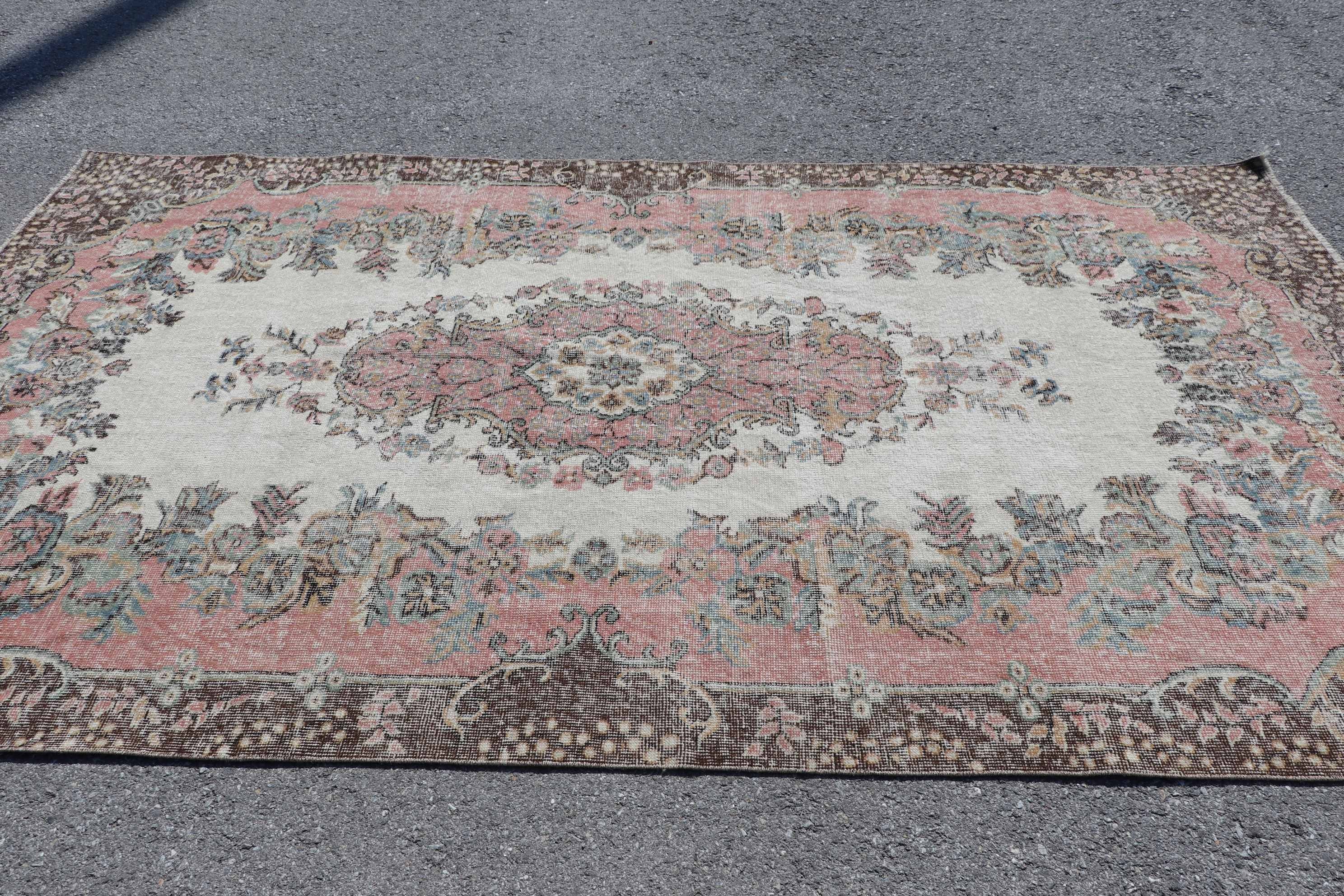 Pink Bedroom Rugs, Vintage Rugs, Outdoor Rug, Home Decor Rug, Salon Rug, Rugs for Bedroom, Turkish Rug, 5.4x9.4 ft Large Rug, Moroccan Rug