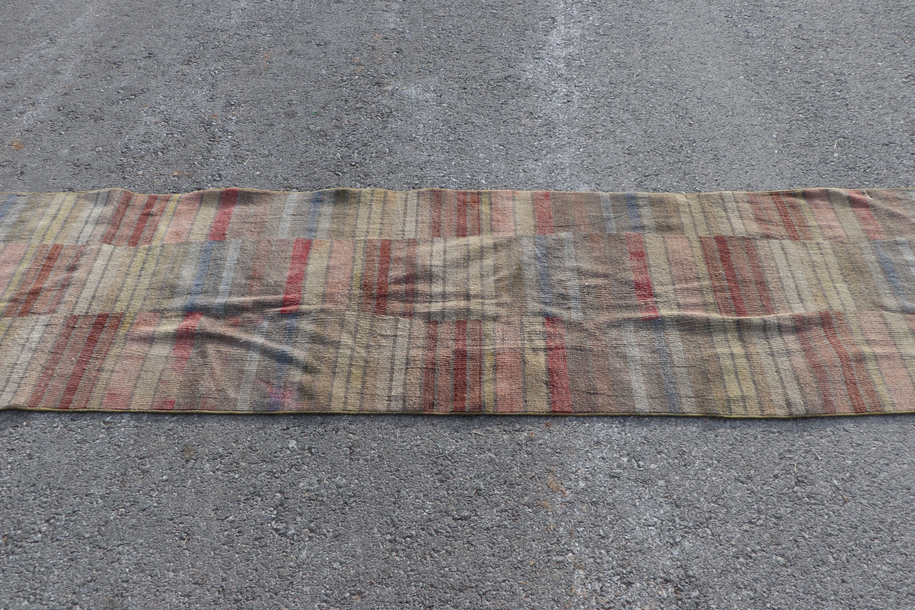 Bedroom Rugs, 2.3x9.6 ft Runner Rugs, Oriental Rug, Brown Oushak Rug, Turkish Rug, Dorm Rugs, Vintage Rugs, Rugs for Runner, Corridor Rugs