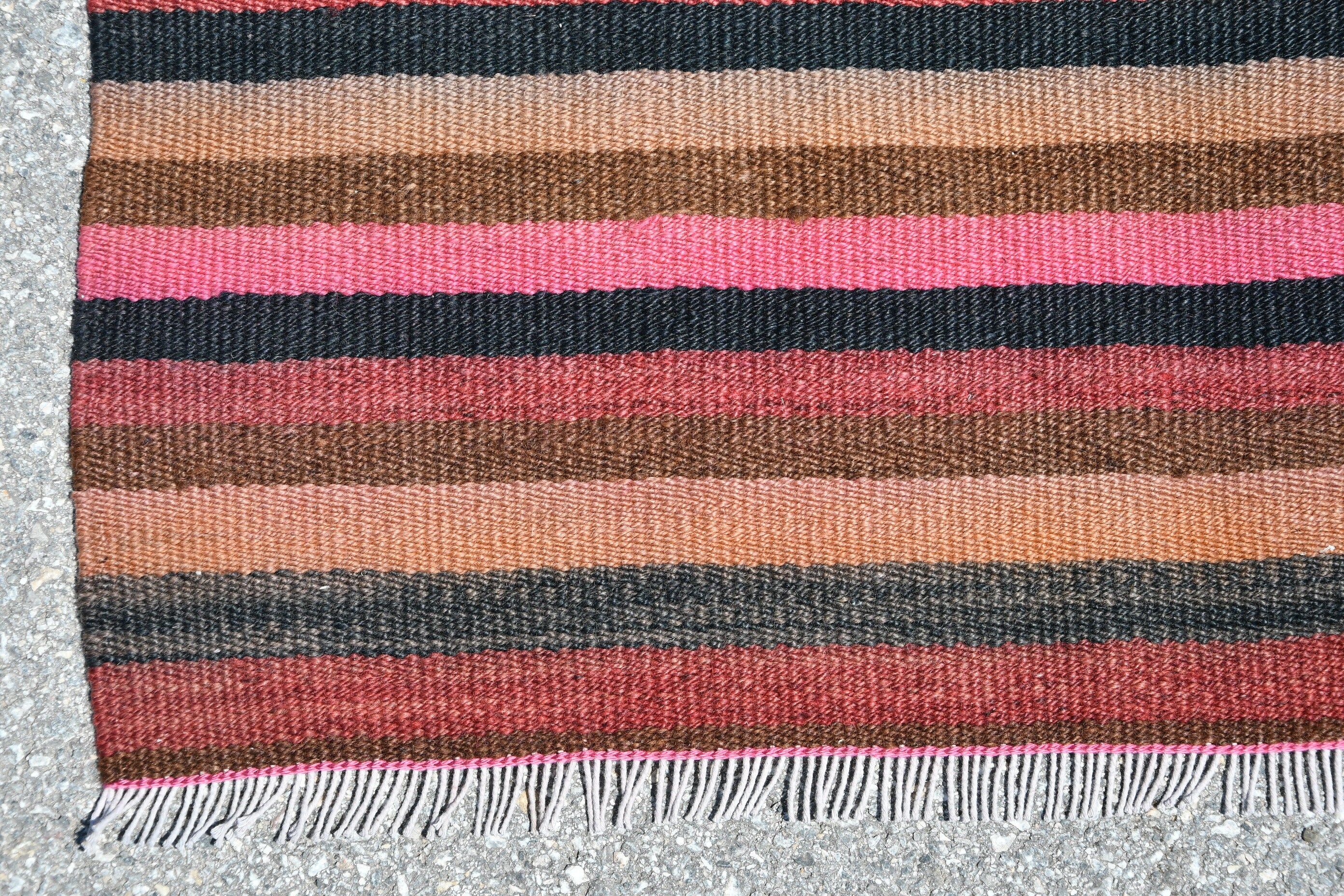 Vintage Rugs, Oushak Rug, Corridor Rug, Kitchen Rugs, 2.5x10 ft Runner Rug, Pink Bedroom Rug, Antique Rug, Turkish Rugs, Kilim, Retro Rugs