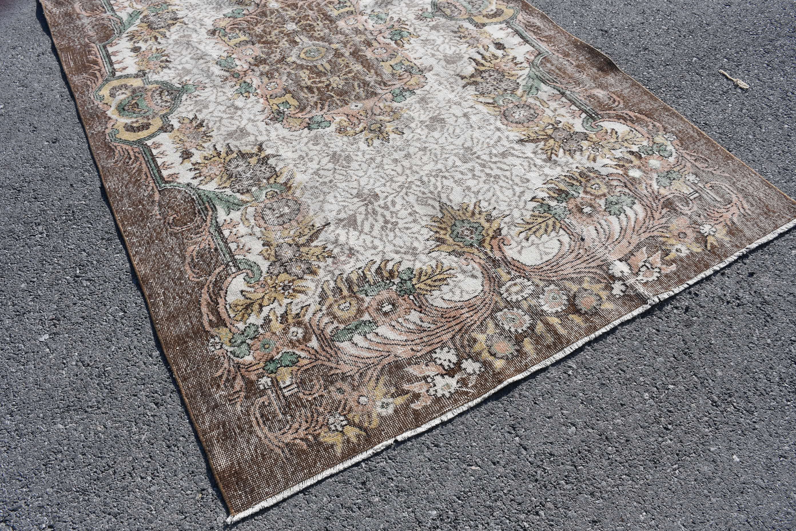 Bedroom Rug, 5.8x9.8 ft Large Rugs, Vintage Rug, Rugs for Dining Room, Salon Rug, Wool Rug, Beige Moroccan Rug, Turkish Rug