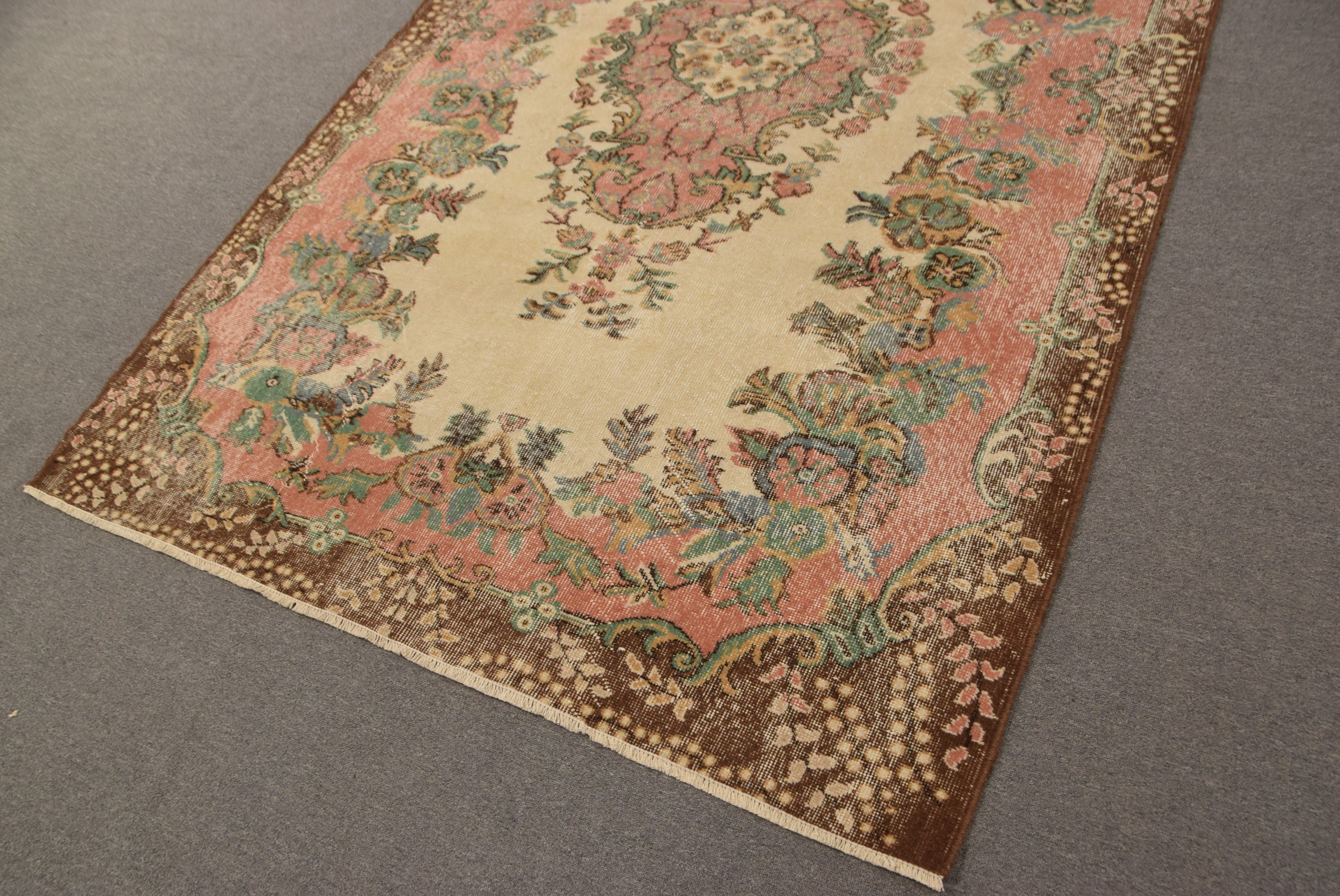Kitchen Rug, Beige Antique Rug, Outdoor Rugs, Turkish Rugs, Bedroom Rugs, Cool Rug, Vintage Rugs, Dining Room Rug, 5.6x9.1 ft Large Rug