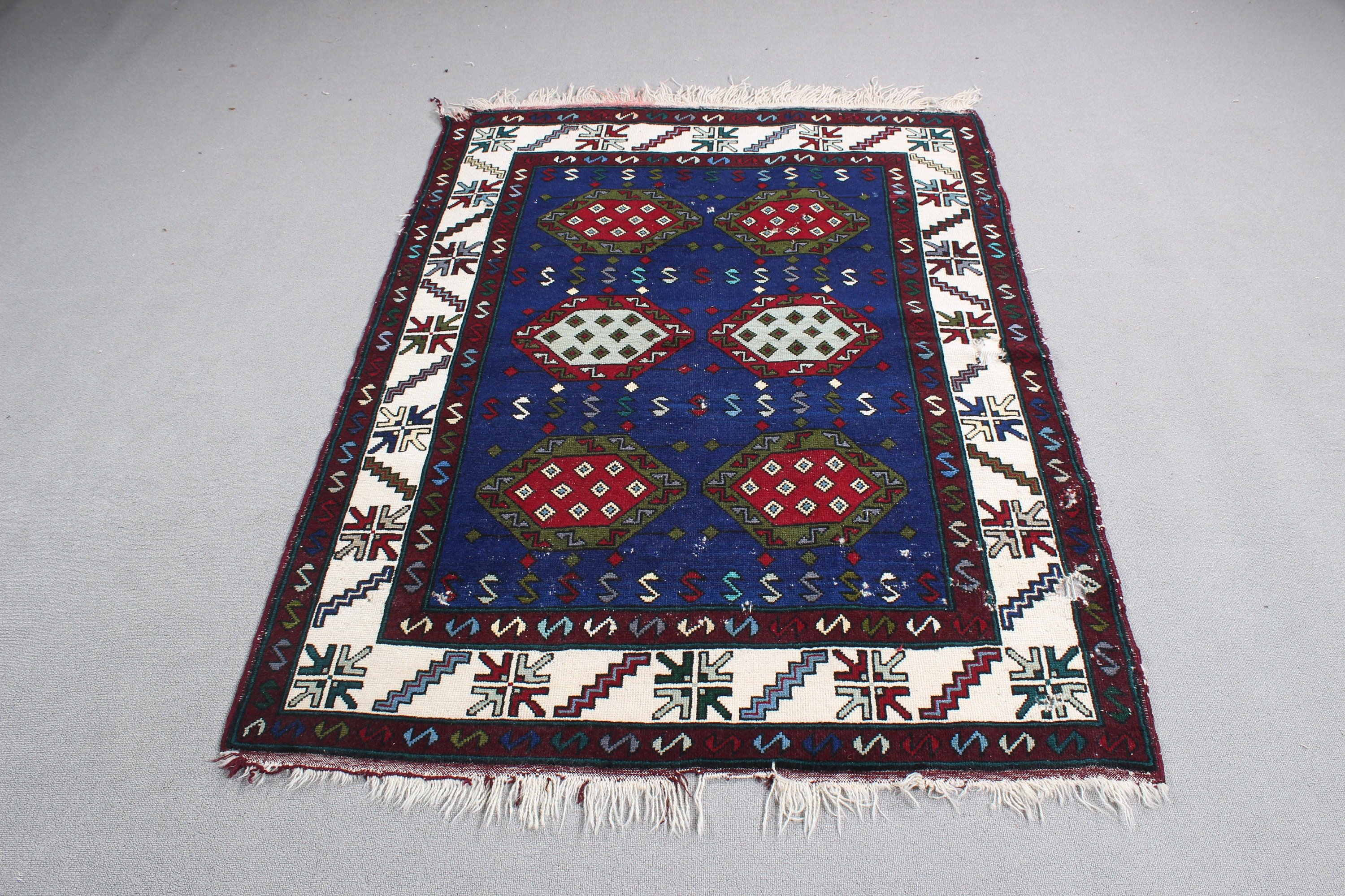 4.1x5.5 ft Aksan Halıları, Yün Halılar, Vintage Vurgu Halıları, Bej Yatak Odası Halıları, Lüks Halılar, Vintage Halılar, Yer Halıları, Giriş Halıları, Türk Halısı