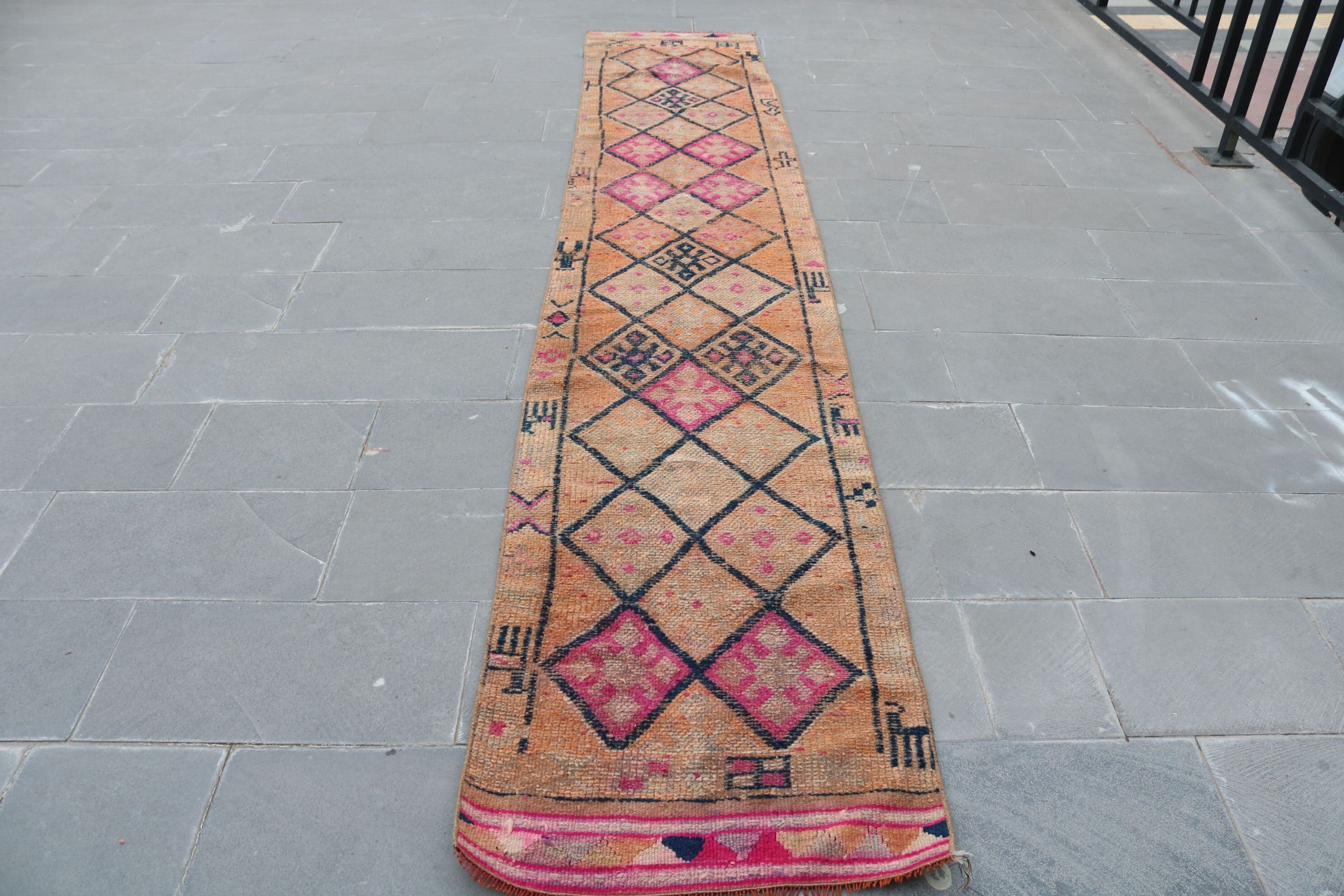 Pale Rug, 2.3x12.9 ft Runner Rug, Stair Rug, Custom Rug, Floor Rug, Rugs for Runner, Corridor Rug, Vintage Rug, Turkish Rugs, Moroccan Rugs