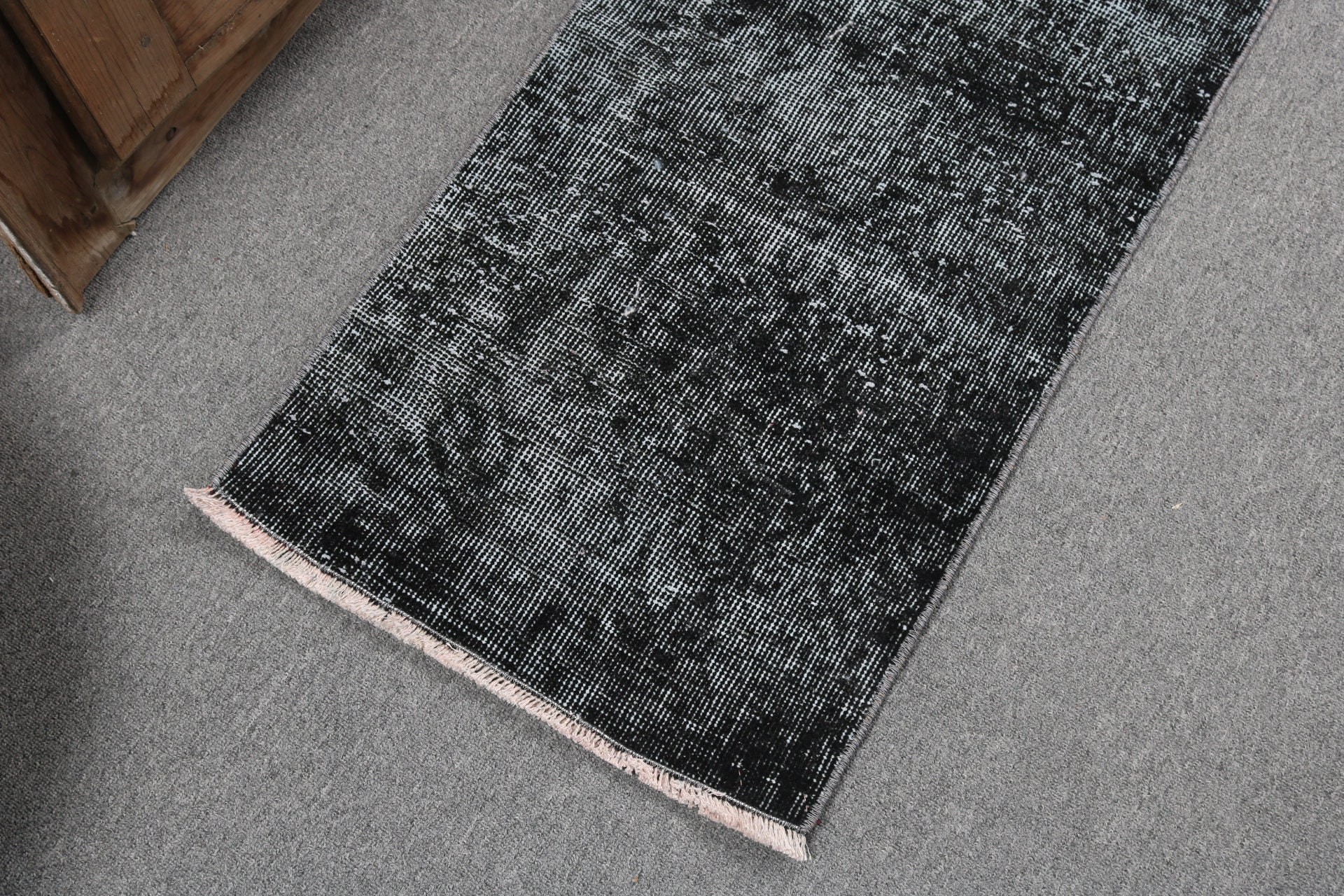 Oushak Rugs, Black  1.6x3.2 ft Small Rugs, Kitchen Rug, Tribal Rugs, Vintage Rug, Small Area Rugs, Turkish Rug, Small Boho Rug