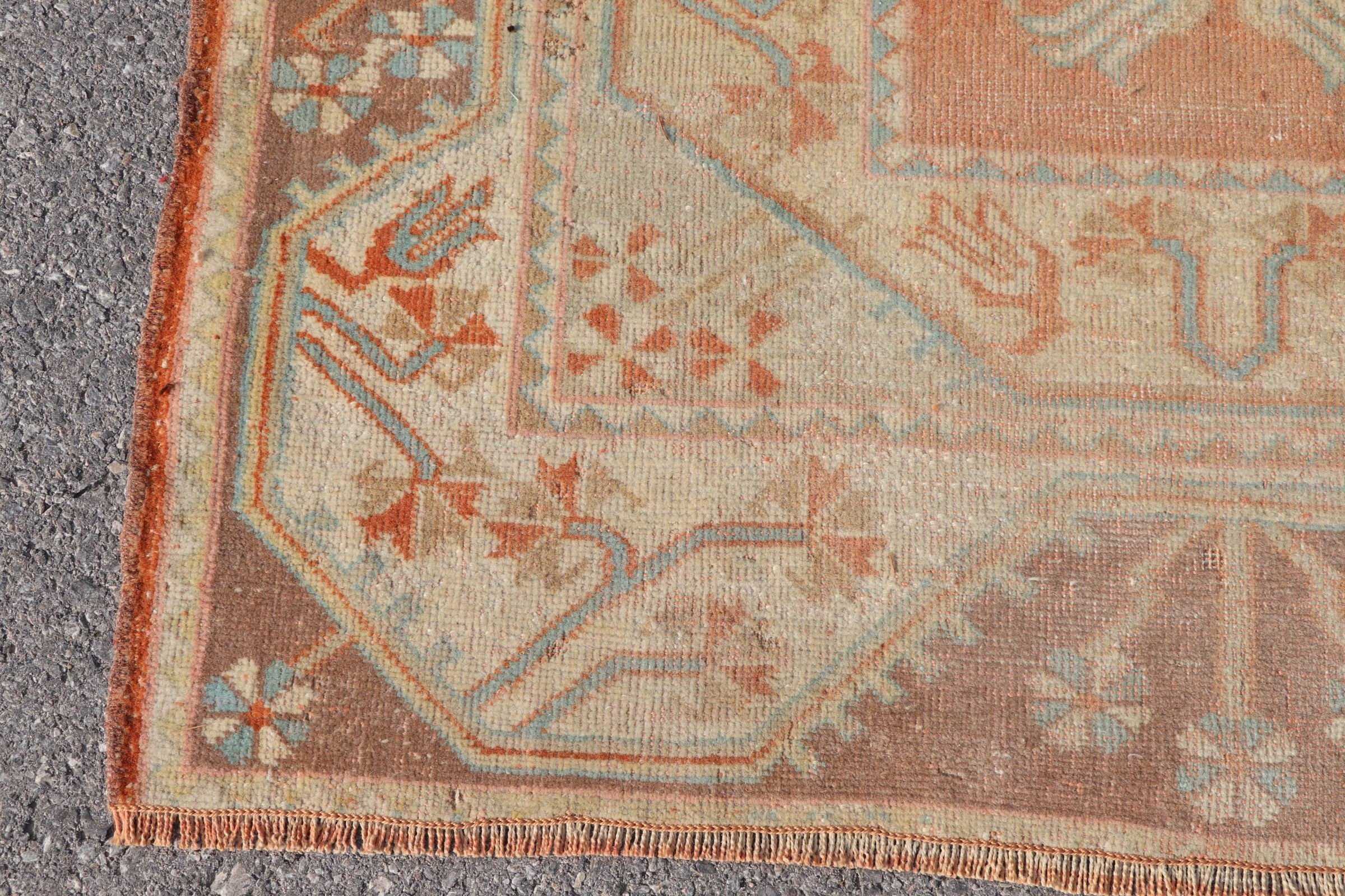 Orange Antique Rug, Anatolian Rug, Entry Rug, Floor Rugs, Turkish Rug, Kitchen Rugs, Vintage Rug, Rugs for Bedroom, 3.8x6 ft Accent Rugs