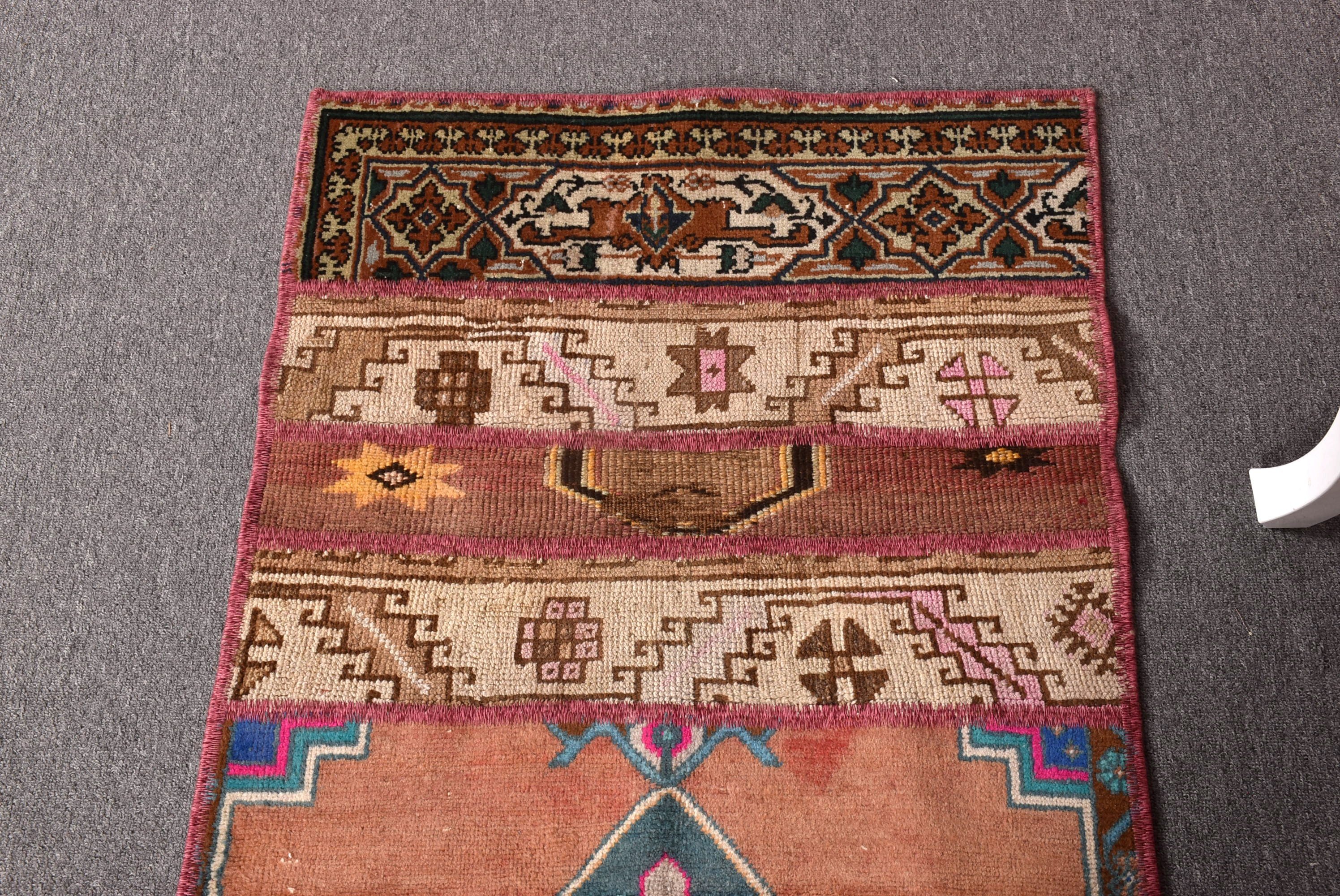 Vintage Halılar, El Dokuma Halılar, Duvara Asılı Halı, Bej Boho Halı, 2,2x4,4 ft Küçük Halılar, Nötr Halılar, Türk Halıları, Yer Halısı, Kapı Paspası Halıları