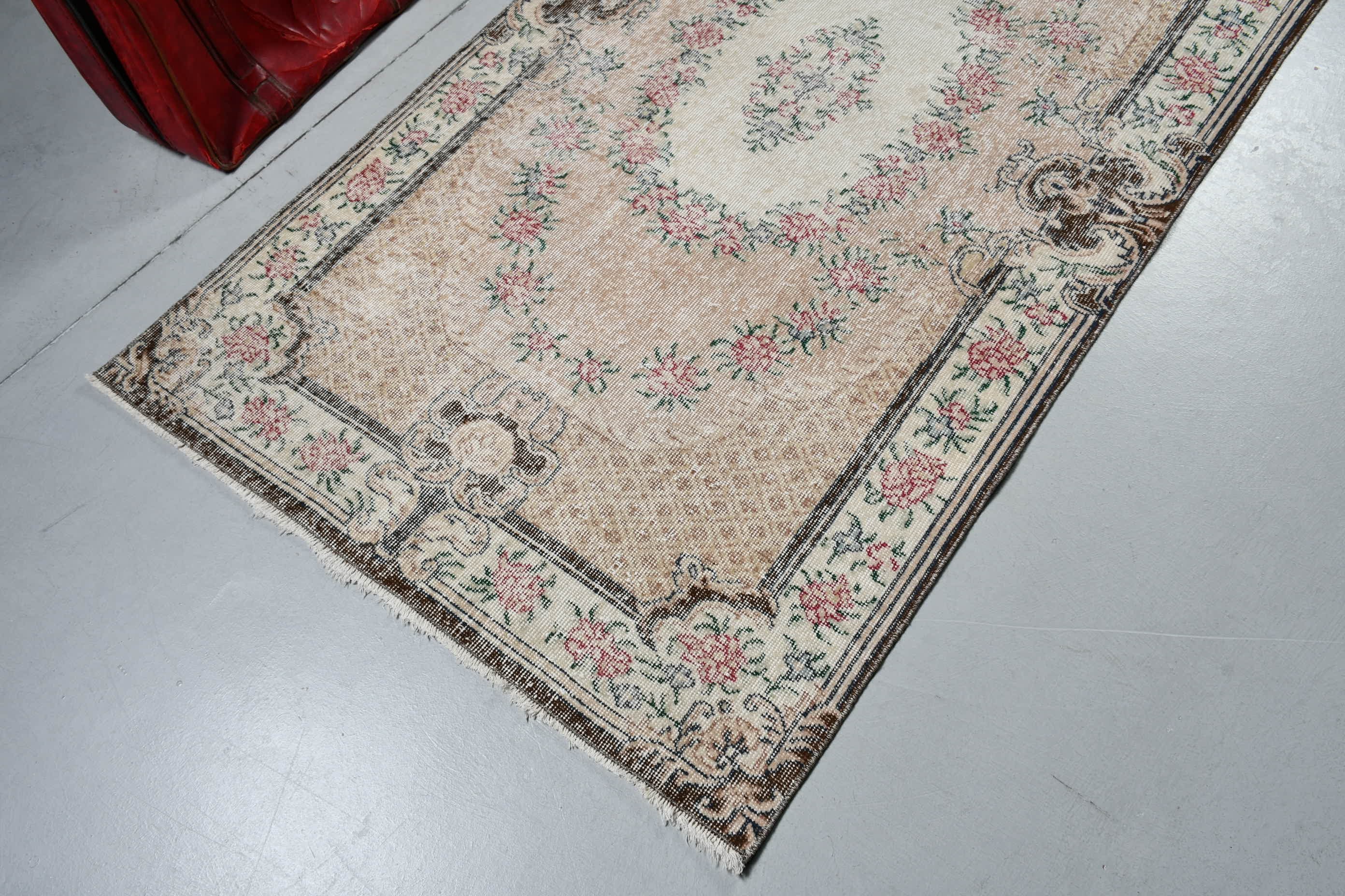 Bedroom Rugs, Antique Rug, Vintage Rugs, Dining Room Rug, 3.8x6.9 ft Area Rugs, Beige Kitchen Rug, Floor Rug, Bright Rug, Turkish Rug