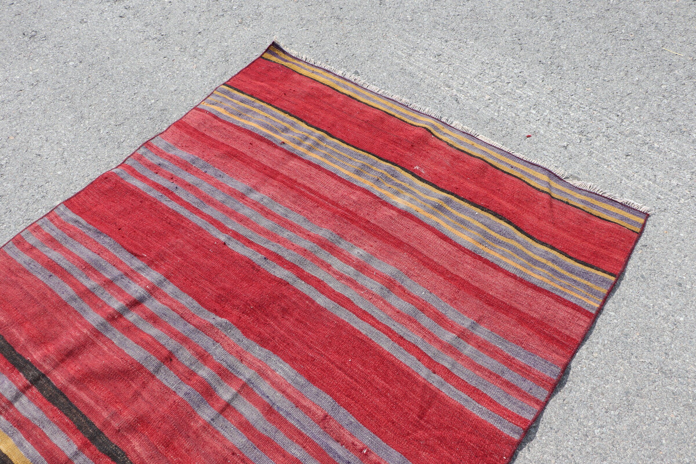 İç Mekan Halıları, Retro Halı, Oryantal Halı, Yemek Odası Halıları, Yatak Odası Halısı, Kırmızı Oryantal Halı, Kilim, 4.4x6.1 ft Alan Halısı, Vintage Halı, Türk Halısı