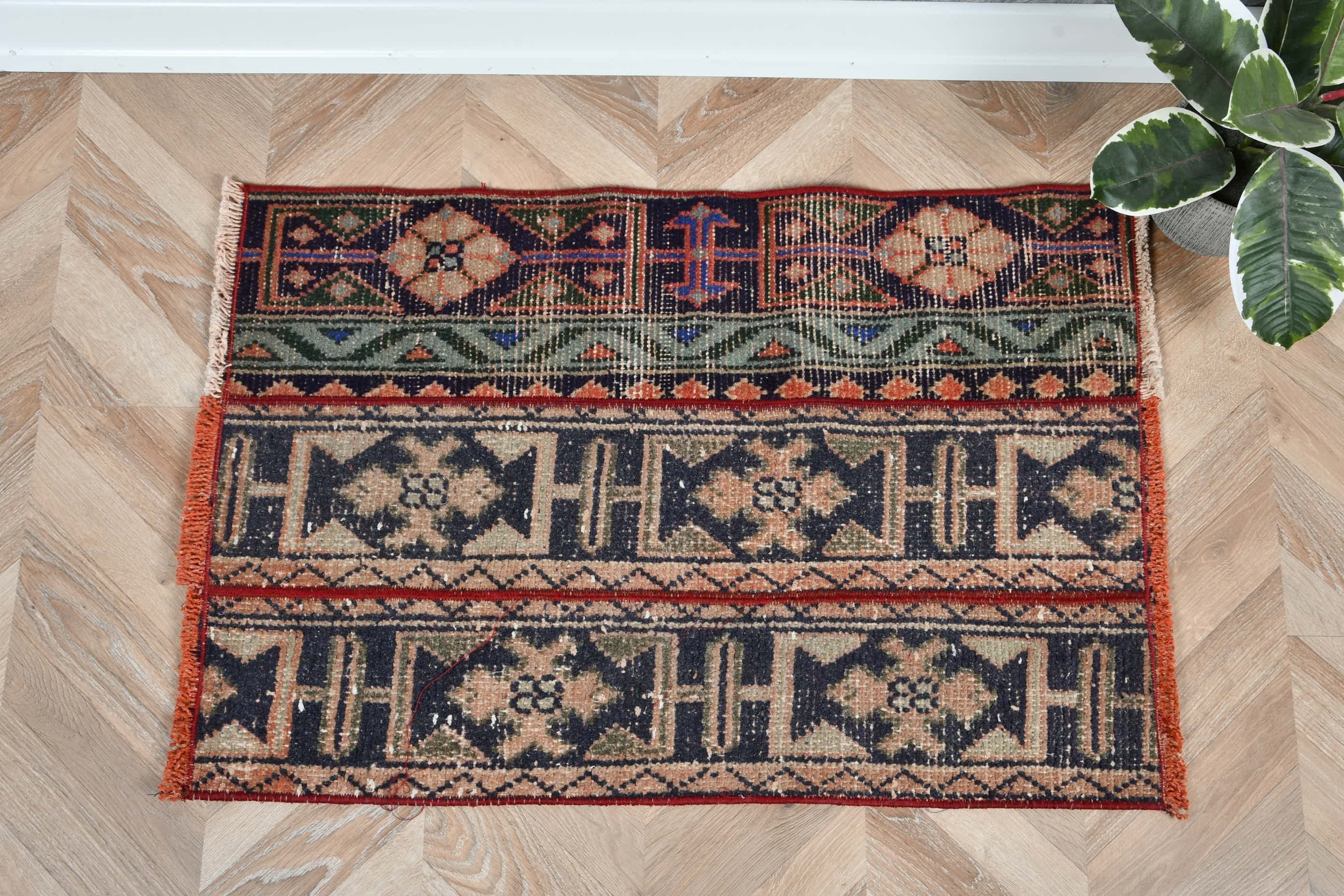 Car Mat Rug, Turkish Rug, Bedroom Rug, 1.9x2.9 ft Small Rug, Vintage Rug, Bathroom Rug, Floor Rugs, Blue Anatolian Rugs, Rugs for Entry