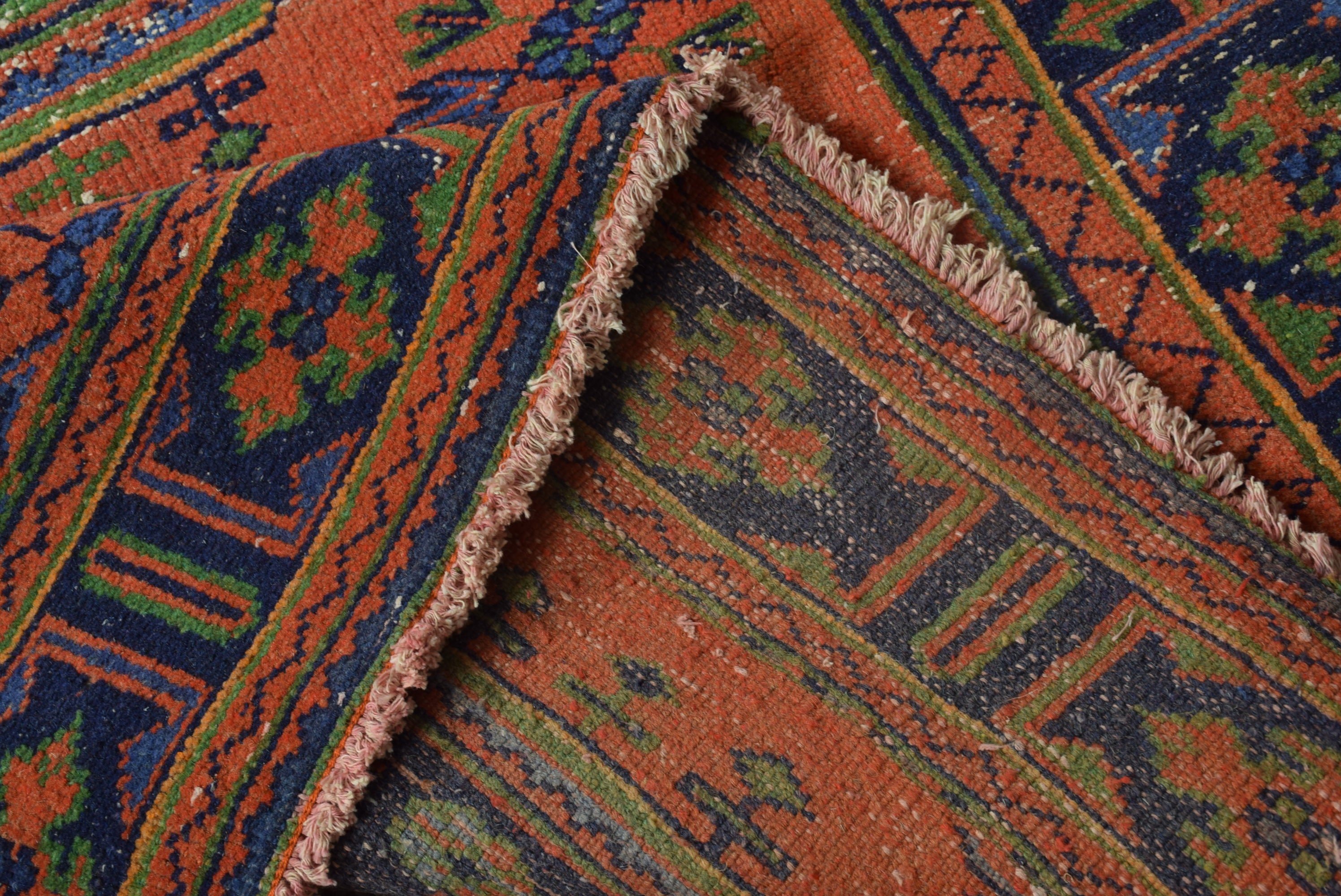 Red Floor Rug, Anatolian Rugs, Oriental Rugs, Handwoven Rugs, Corridor Rug, 4.5x11.5 ft Runner Rug, Turkish Rug, Stair Rugs, Vintage Rugs