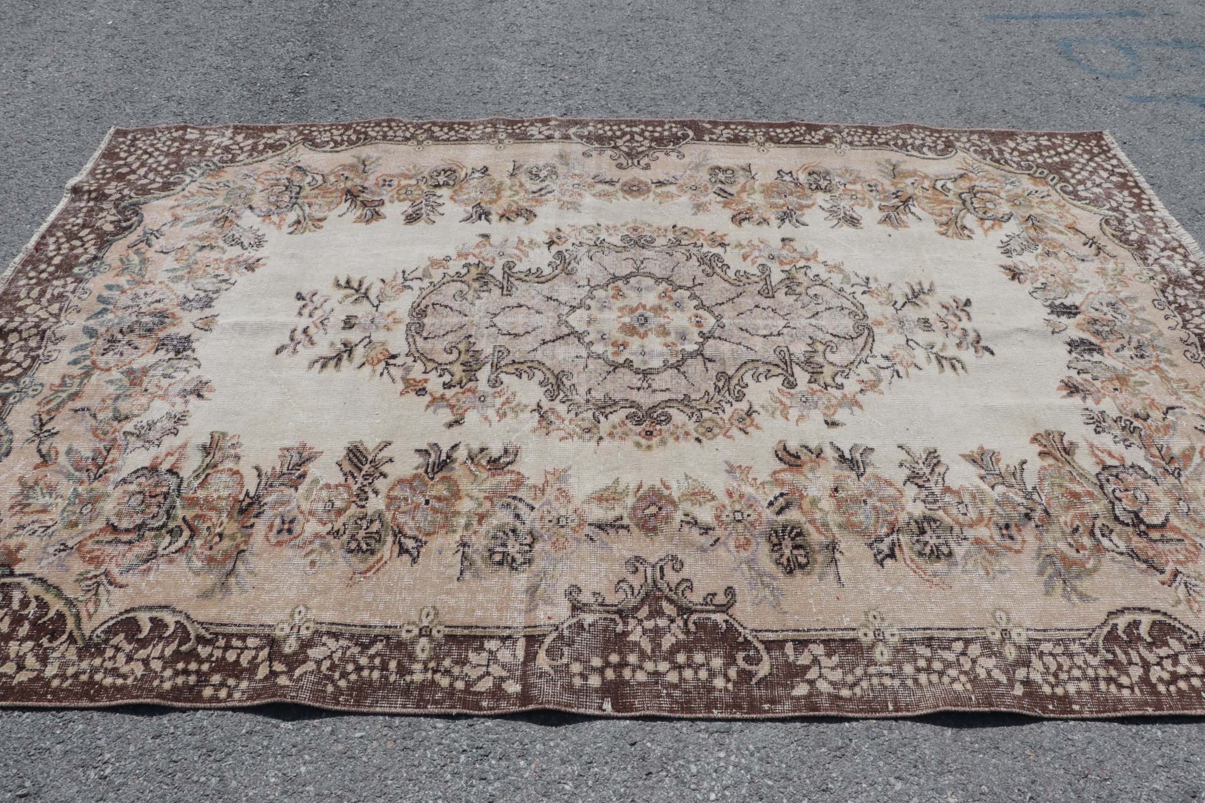 Anatolian Rugs, Turkish Rug, Art Rug, 5.9x9.2 ft Large Rug, Bedroom Rug, Brown Moroccan Rug, Floor Rugs, Dorm Rug, Salon Rugs, Vintage Rugs